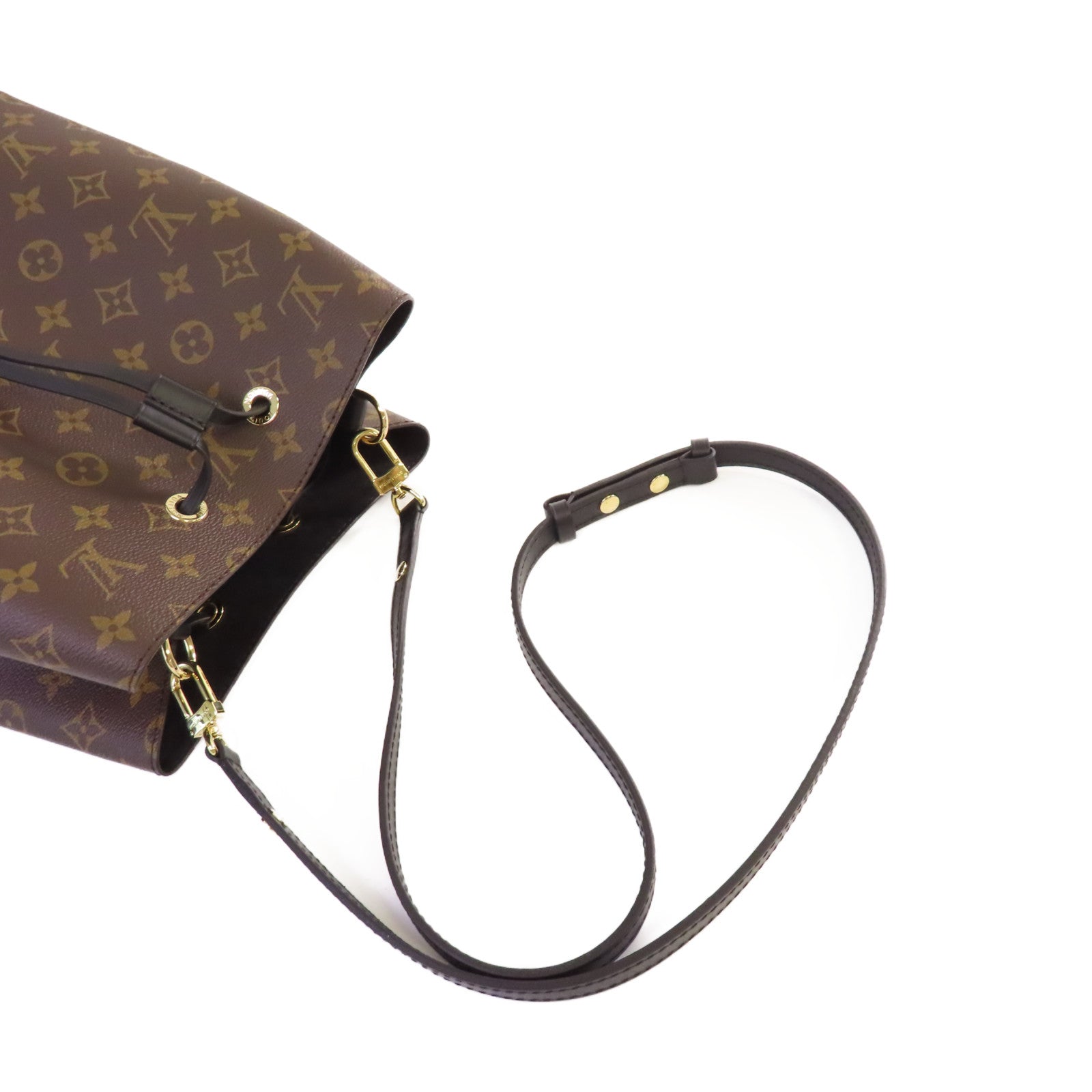 LOUIS VUITTON Monogram NeoNoe MM Shoulder Bag金扣肩背袋啡色