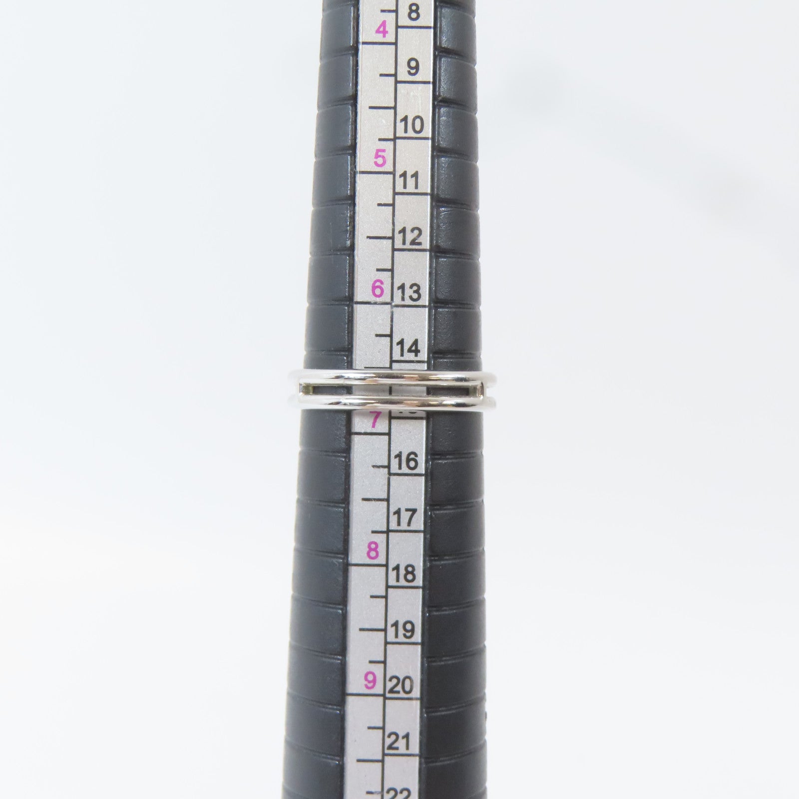 HERMES 18K白金Alliance Ariane戒指HERMES#54/US#7