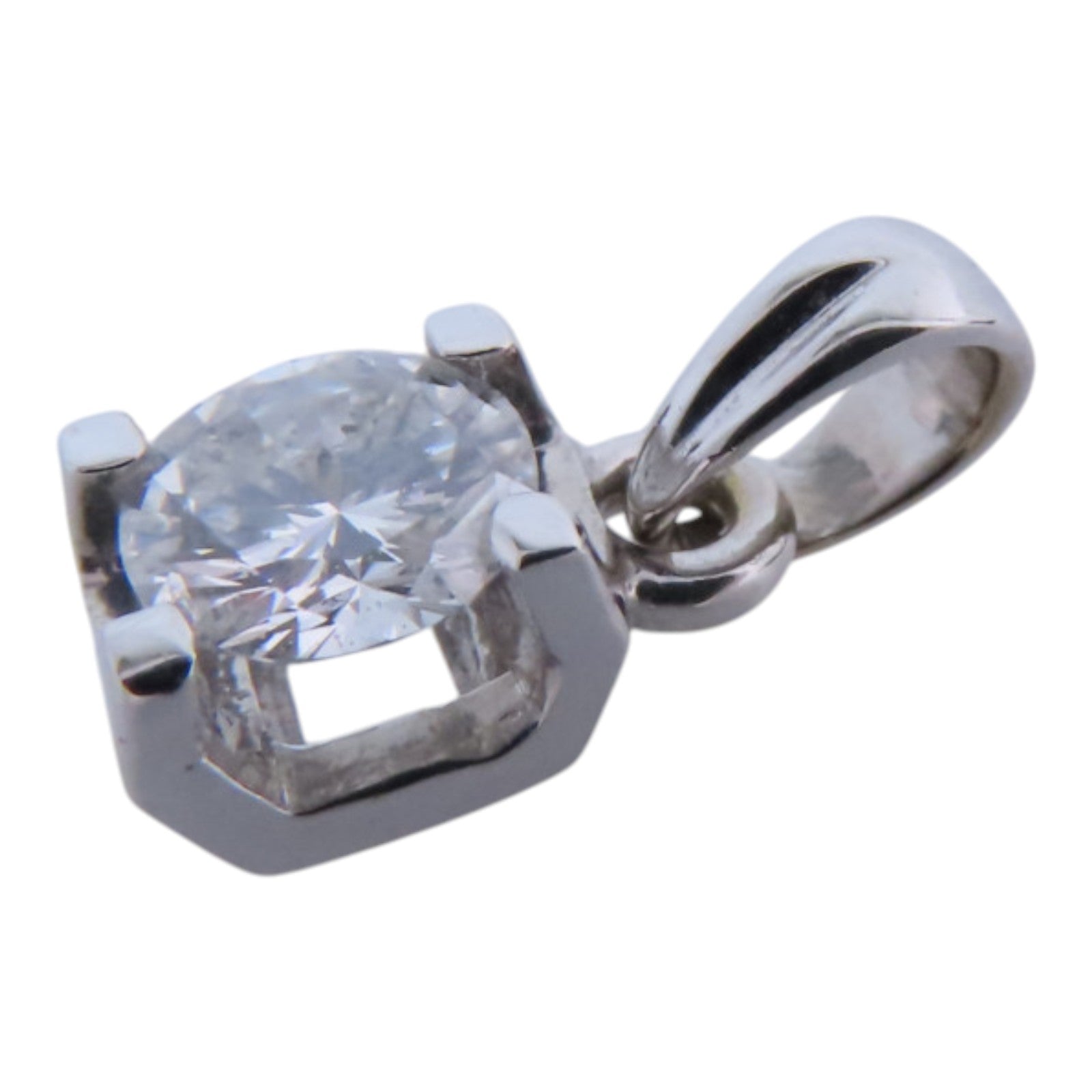 JEWELRY 18K白金Diamond Pendant Top鑽石吊墜頭扣