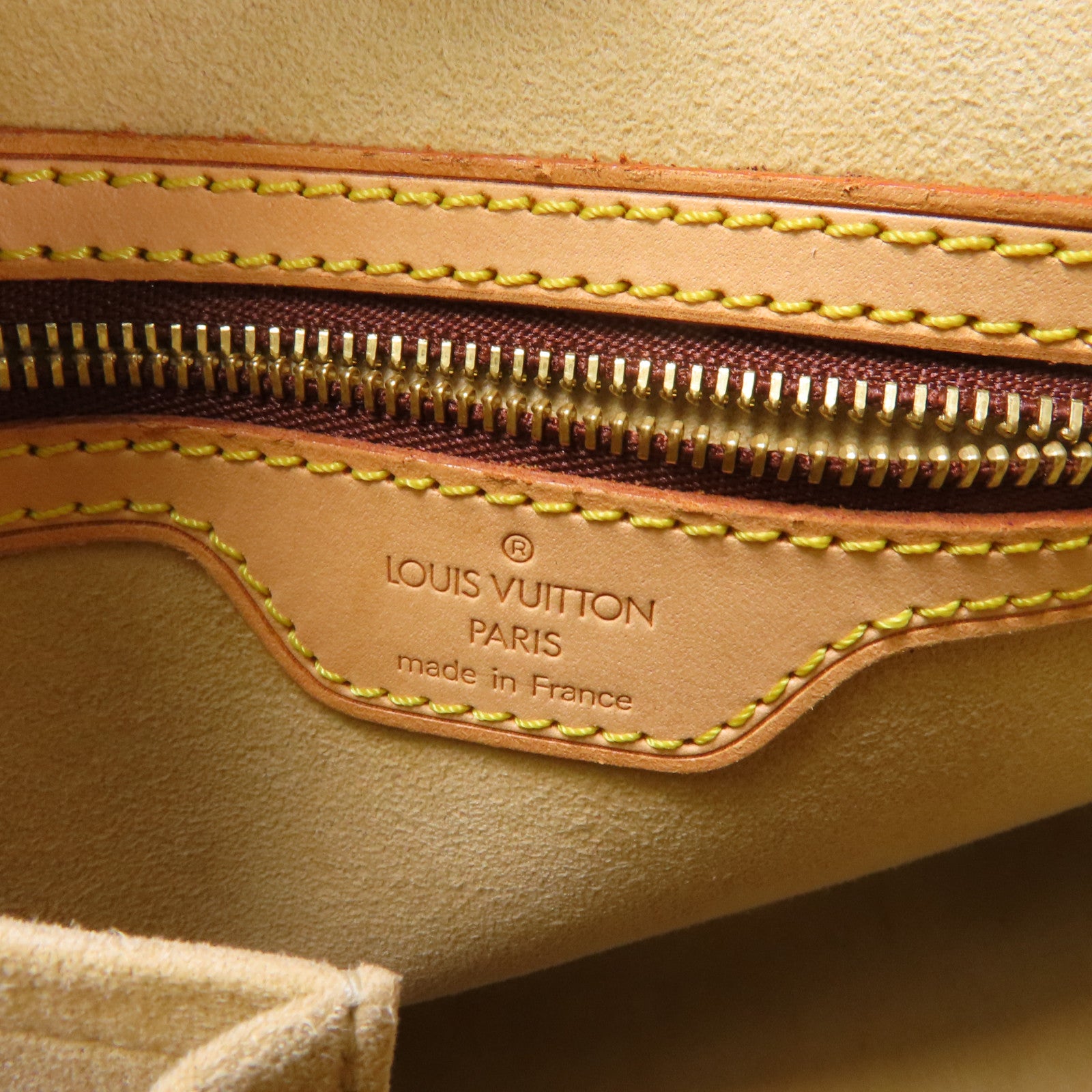 LOUIS VUITTON Monogram Looping MM金扣肩背袋棕色