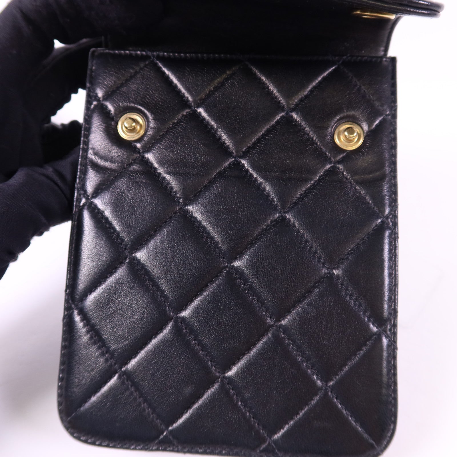 CHANEL 羊皮皮革Waist Bag金扣腰包