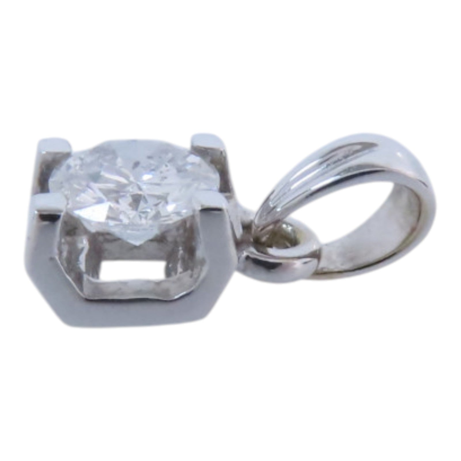 JEWELRY 18K白金Diamond Pendant Top鑽石吊墜頭扣