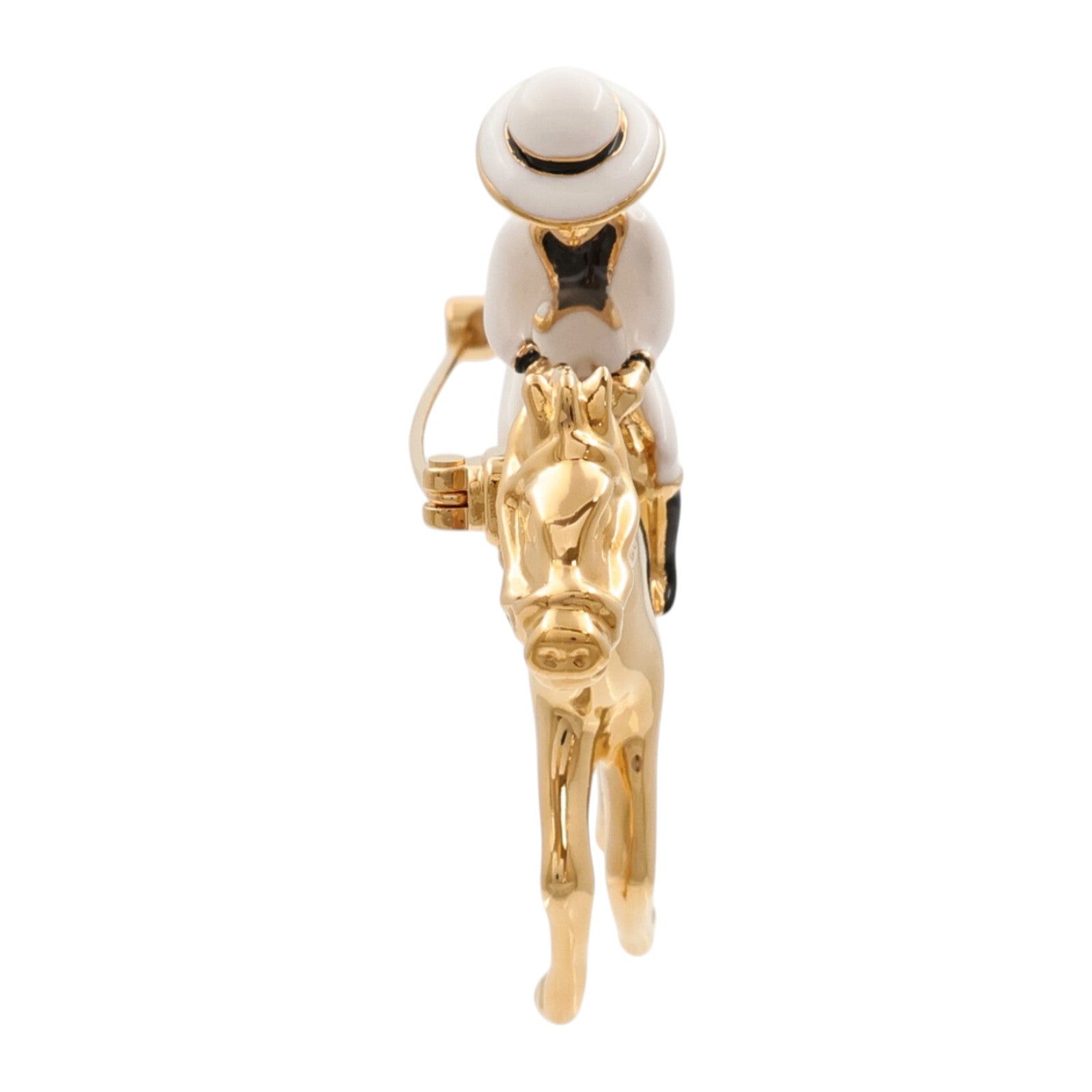 CHANEL 金屬Coco Mark Horse & Jockey Brooch胸針