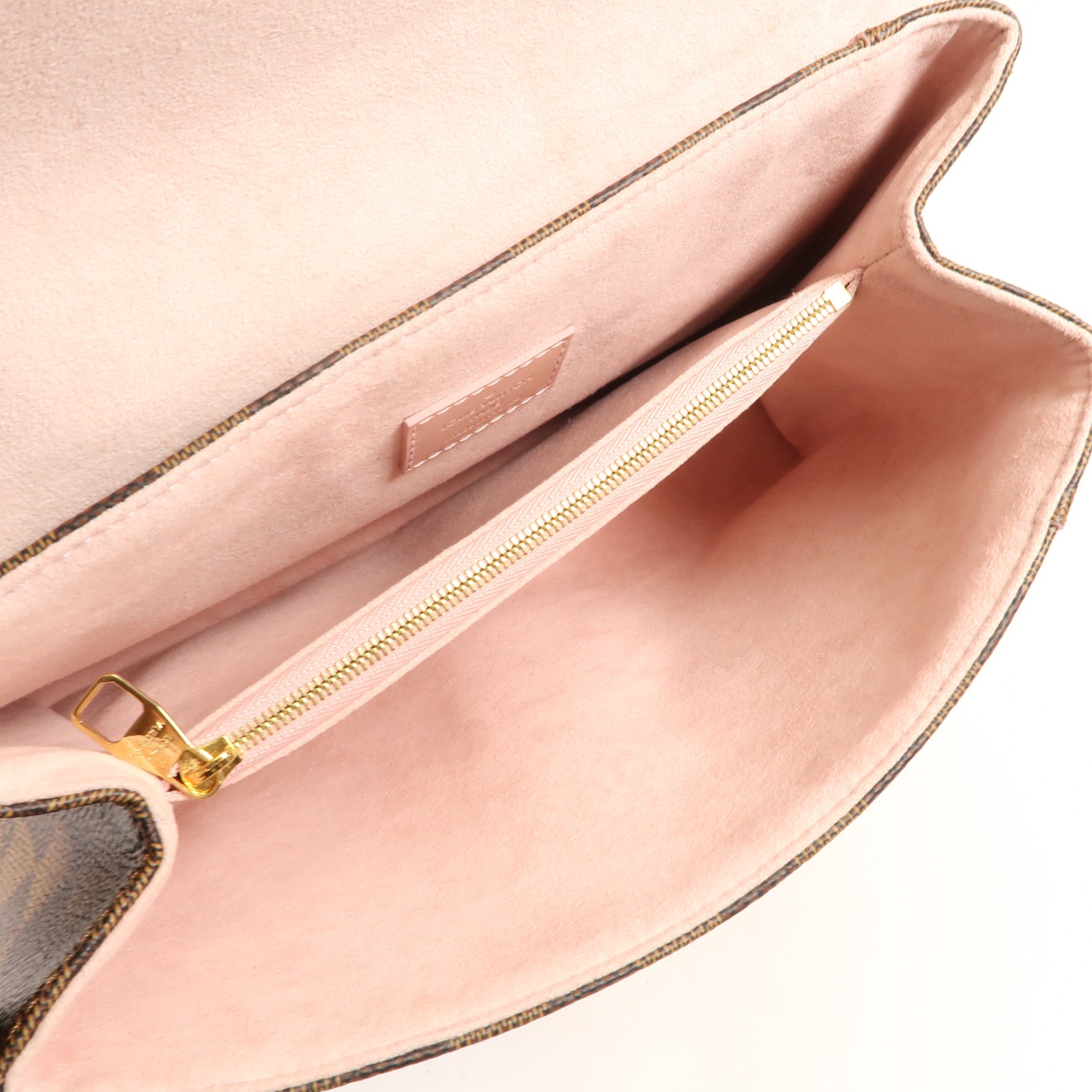 LOUIS VUITTON Damier Caissa金扣鏈帶肩背袋