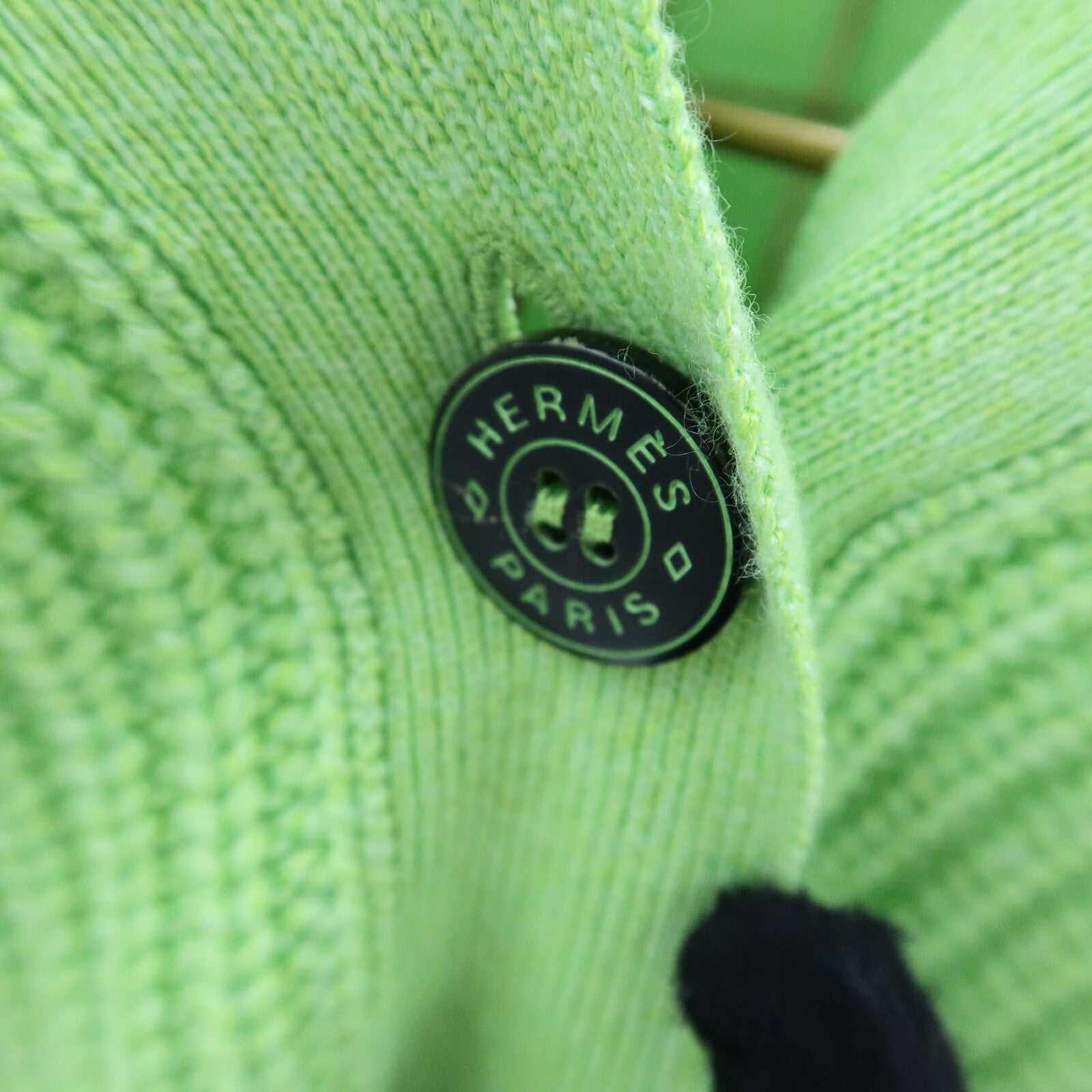 HERMES Cashmere/Cotton V-Neck Cardigan針織