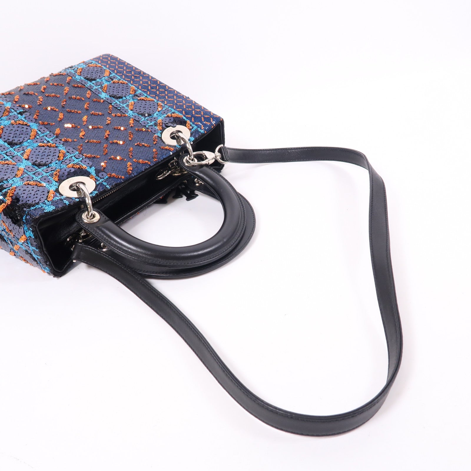 Dior SHW Lady Dior Medium 2way Shoulder Bag Sequins Lambskin M0550PSTK