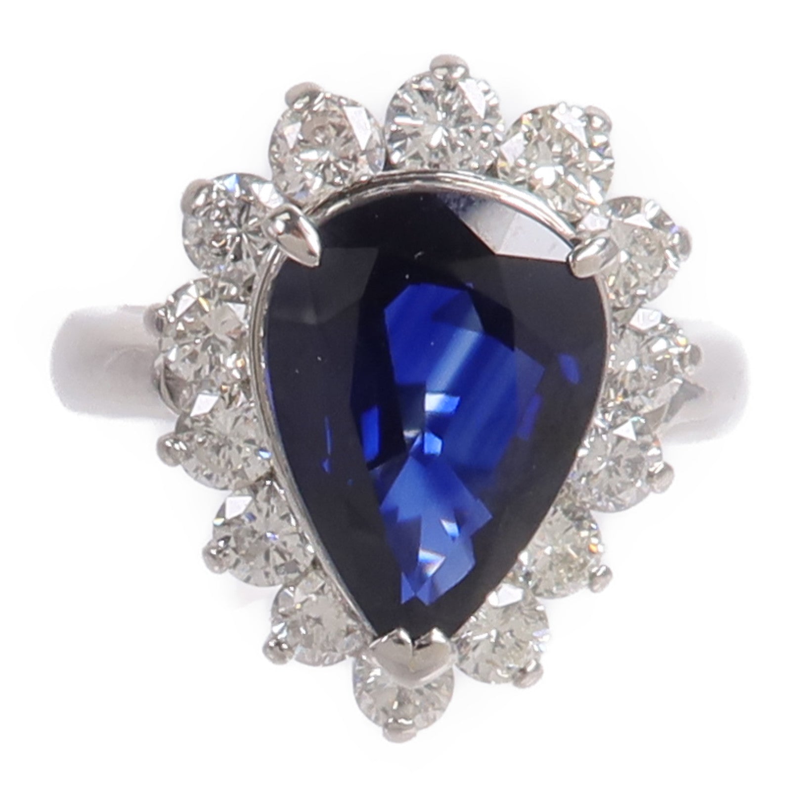 JEWELRY PT900鉑金Sapphire Diamond Ring藍寶石/鑽石戒指