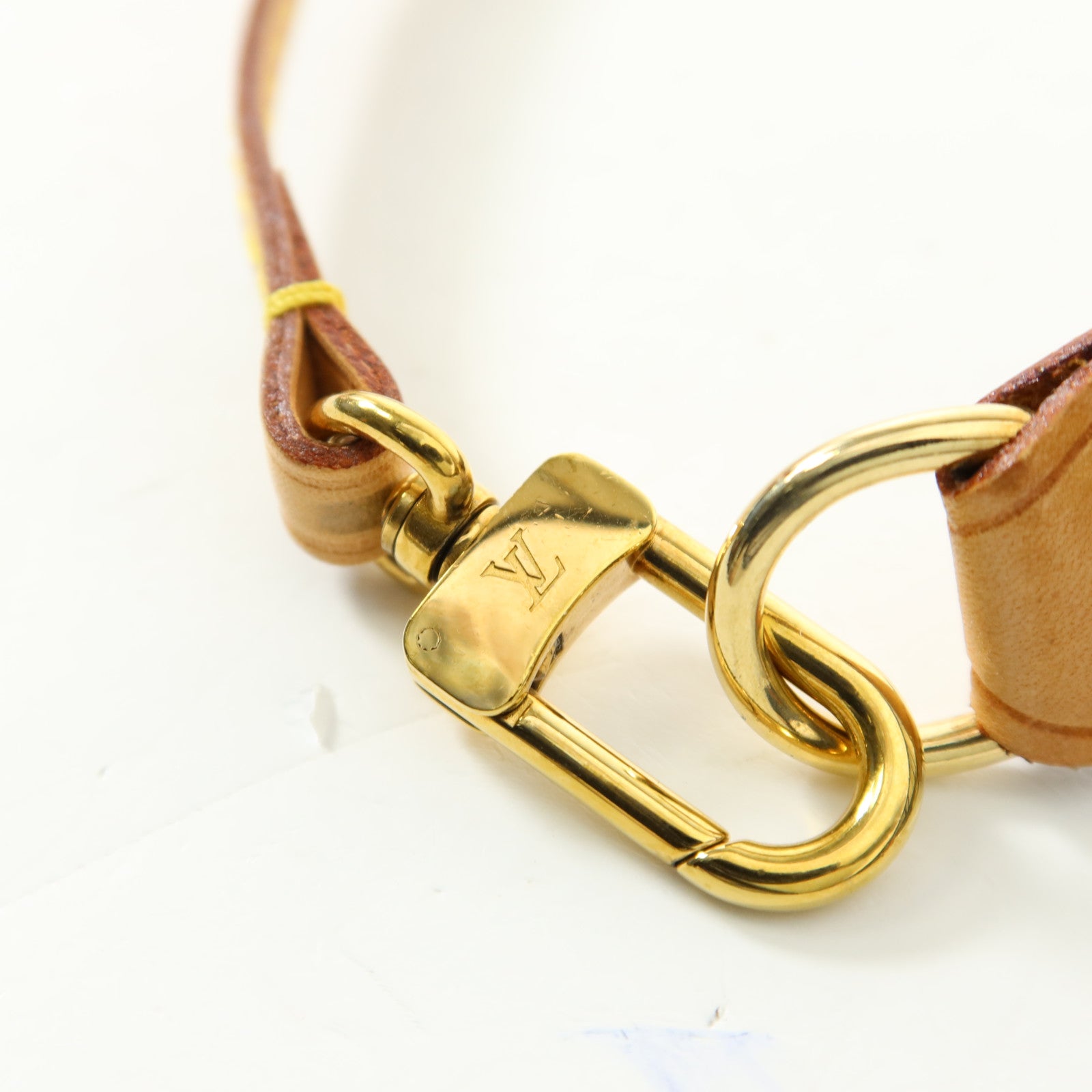 LOUIS VUITTON Monogram Pochette Accessoires金扣手挽袋棕色