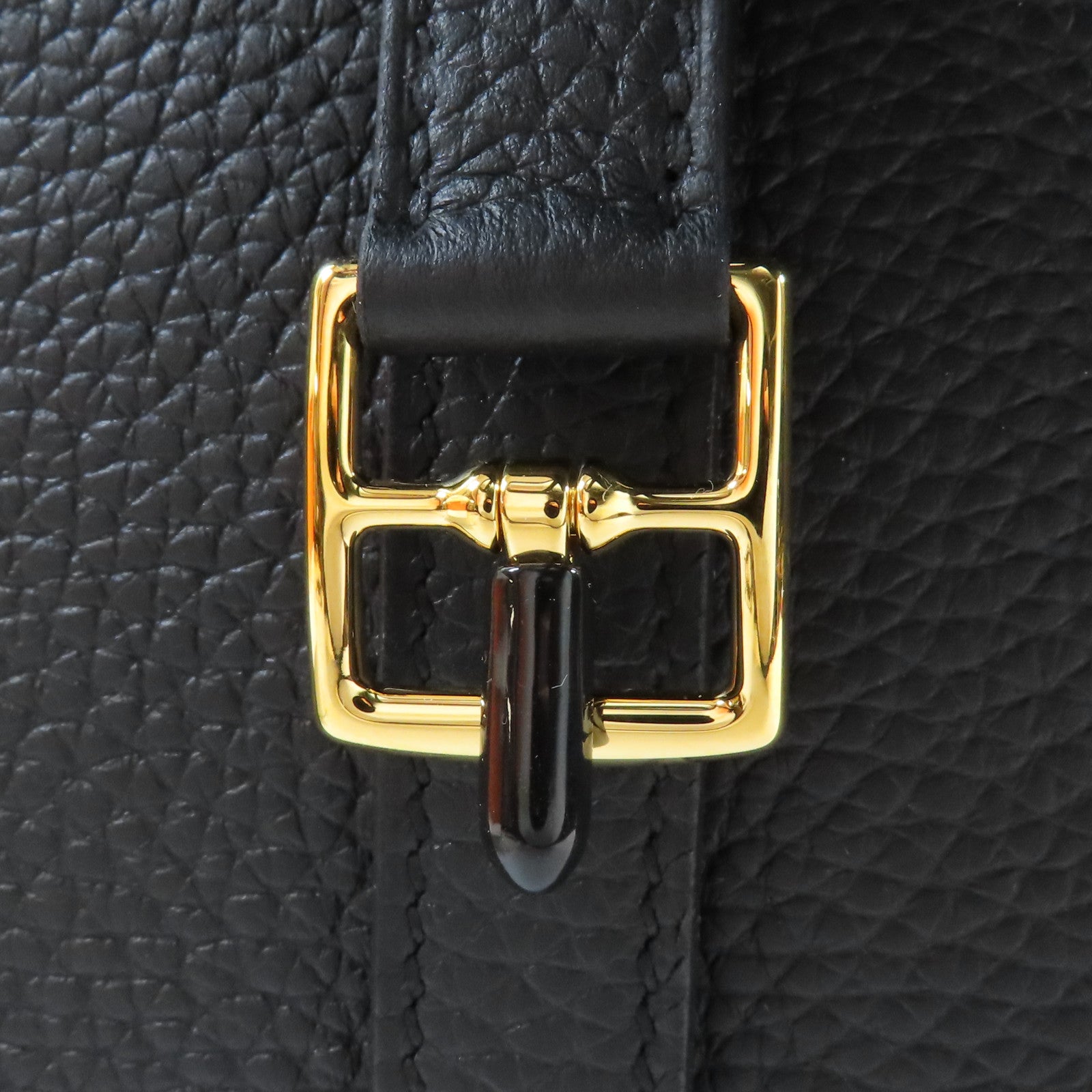 HERMES 【激減優惠】Clemence皮革Halzan 25金扣手挽肩背兩用袋