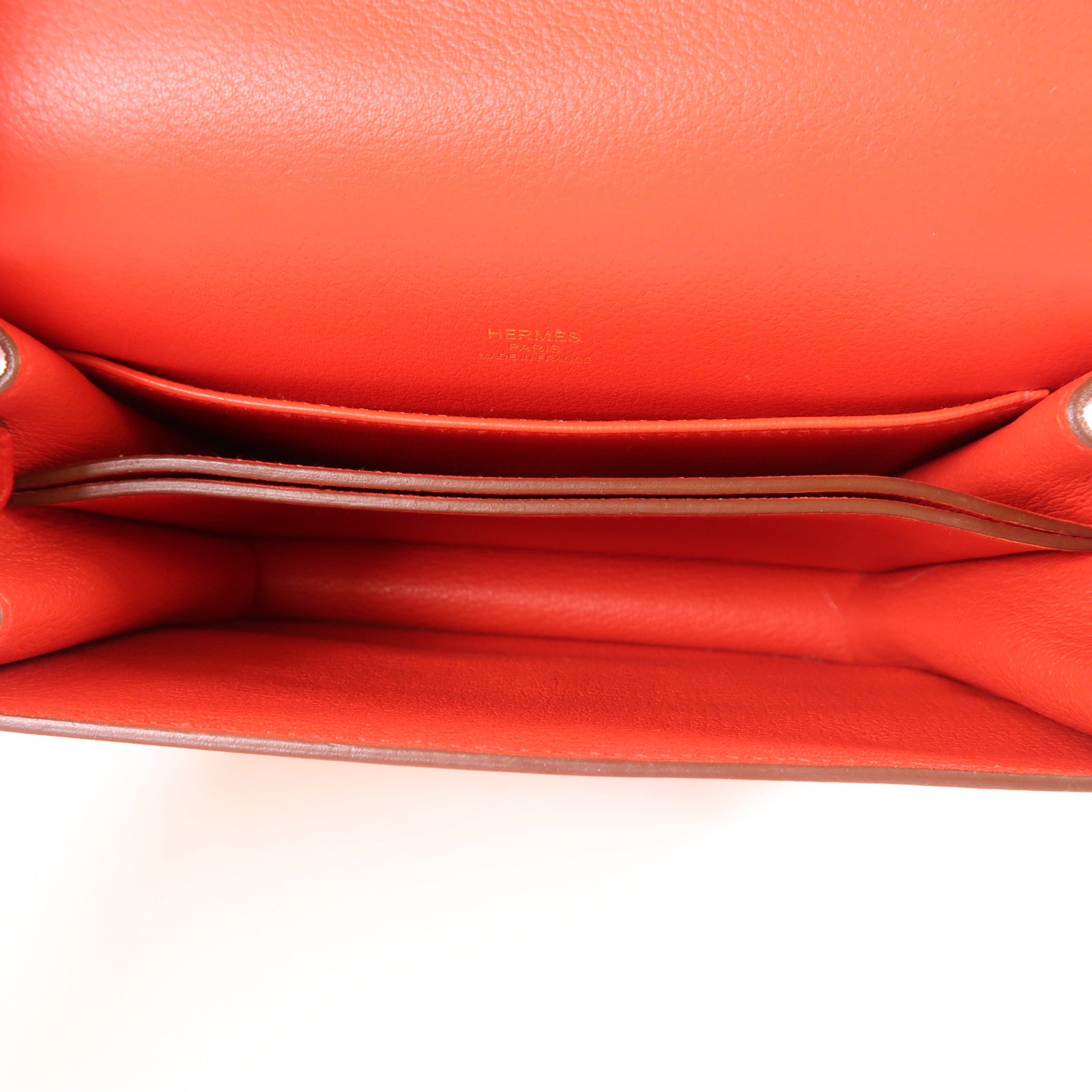 HERMES Evercolor皮革Mini Roulis金扣肩背袋S3 Rouge De Coeur