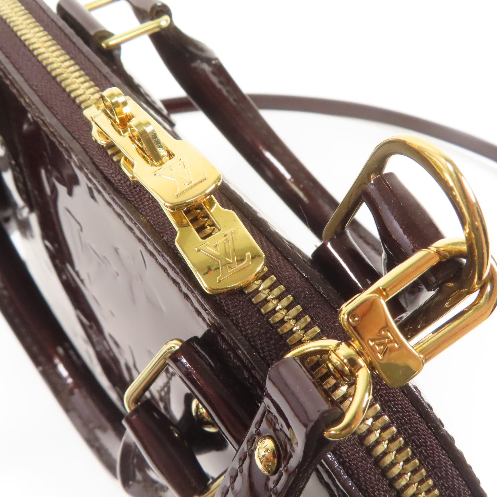 LOUIS VUITTON Vernis Alma BB金扣手挽肩背兩用袋