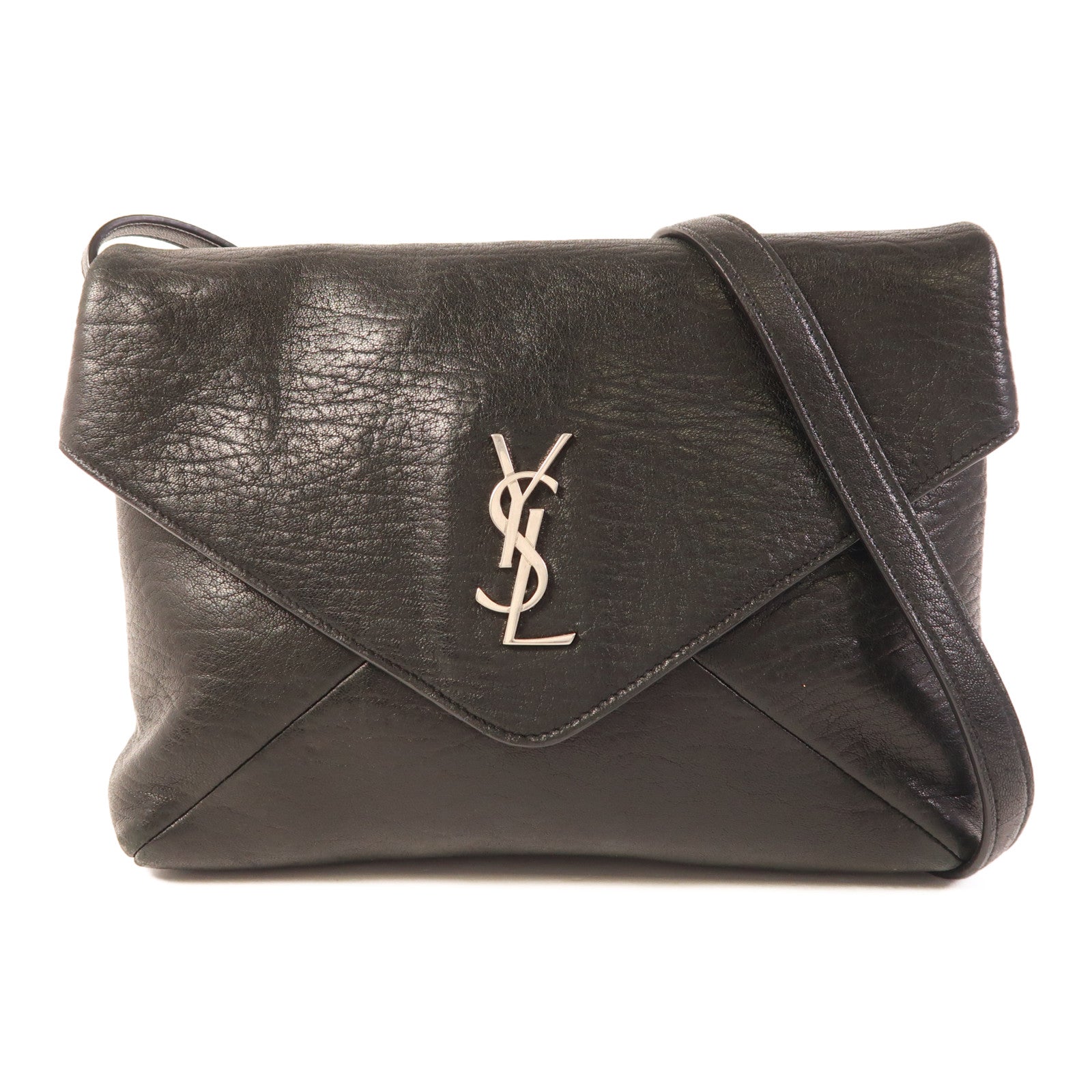 YVES SAINT LAURENT 牛皮皮革Sac De Jeur銀扣肩背袋