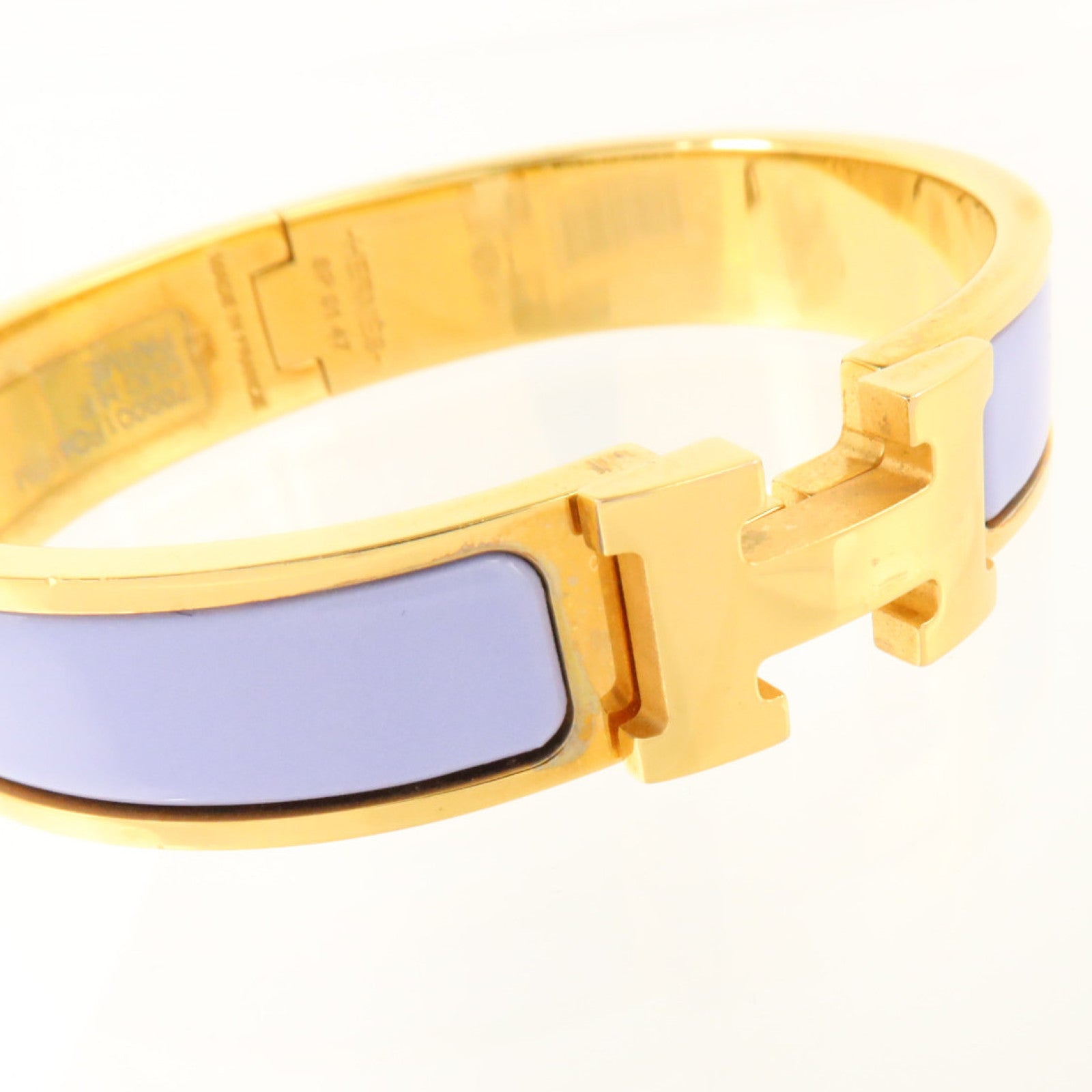 HERMES 金屬/琺瑯Clic-H Bracelet金扣手鏈