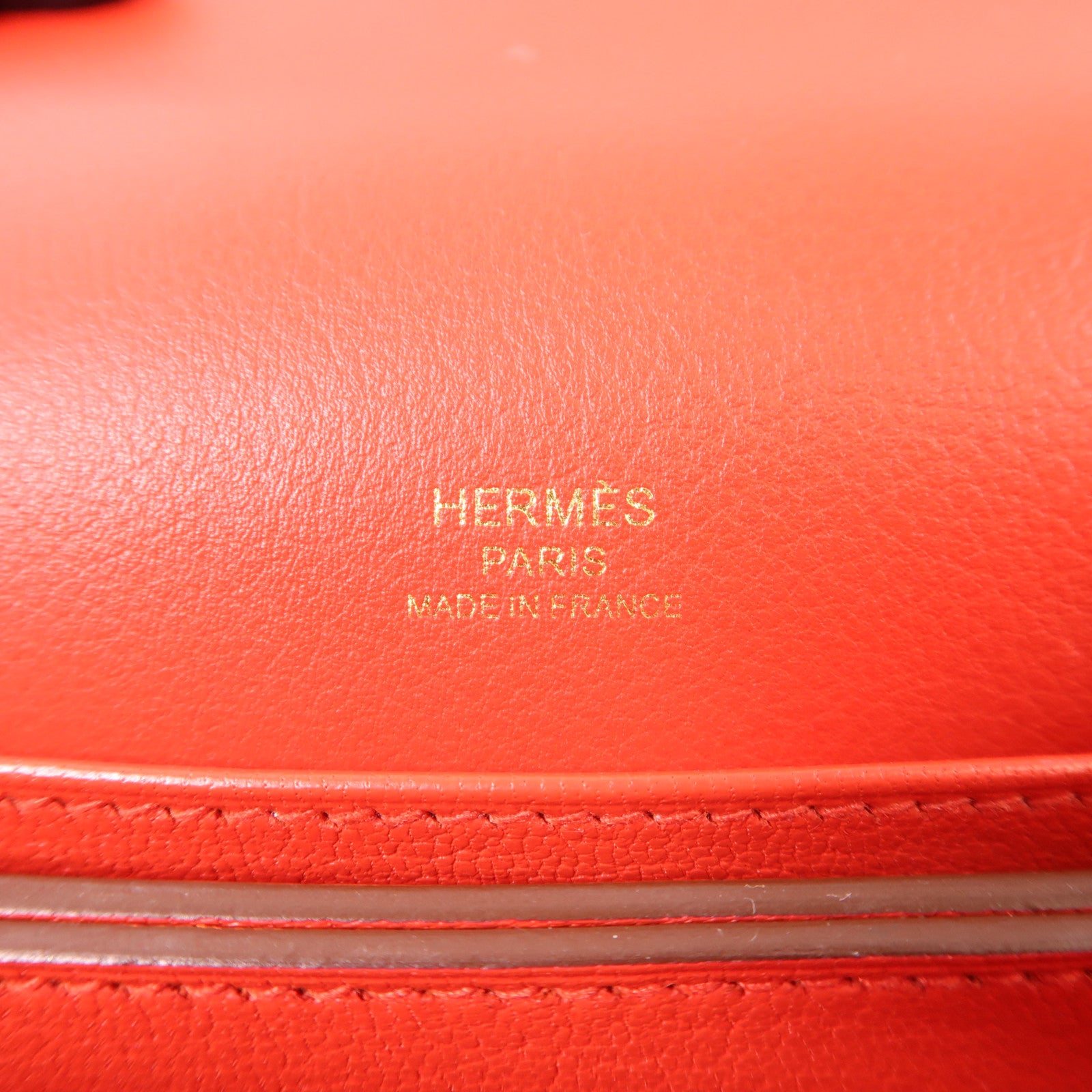 HERMES Evercolor皮革Mini Roulis金扣肩背袋S3 Rouge De Coeur