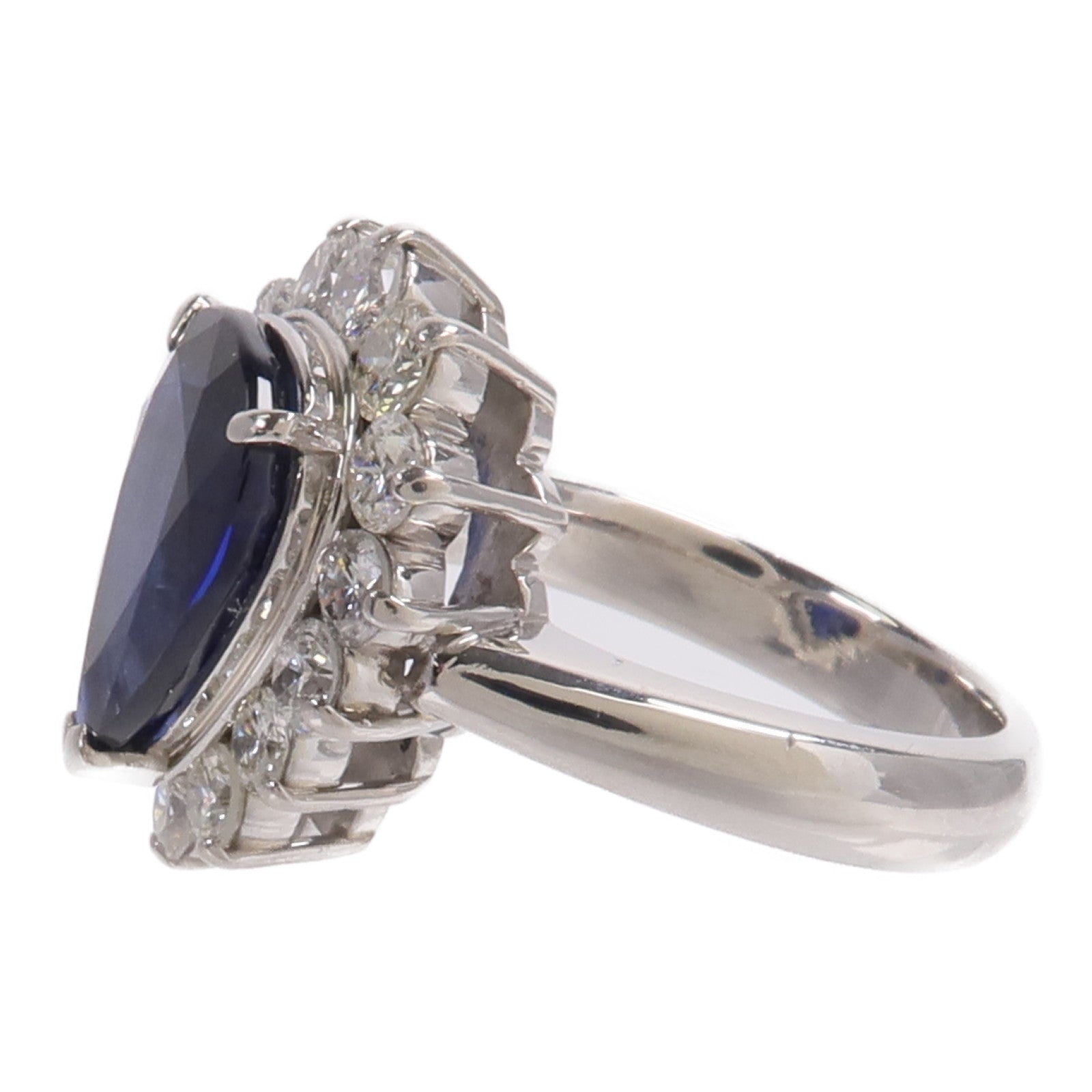 JEWELRY PT900鉑金Sapphire Diamond Ring藍寶石/鑽石戒指