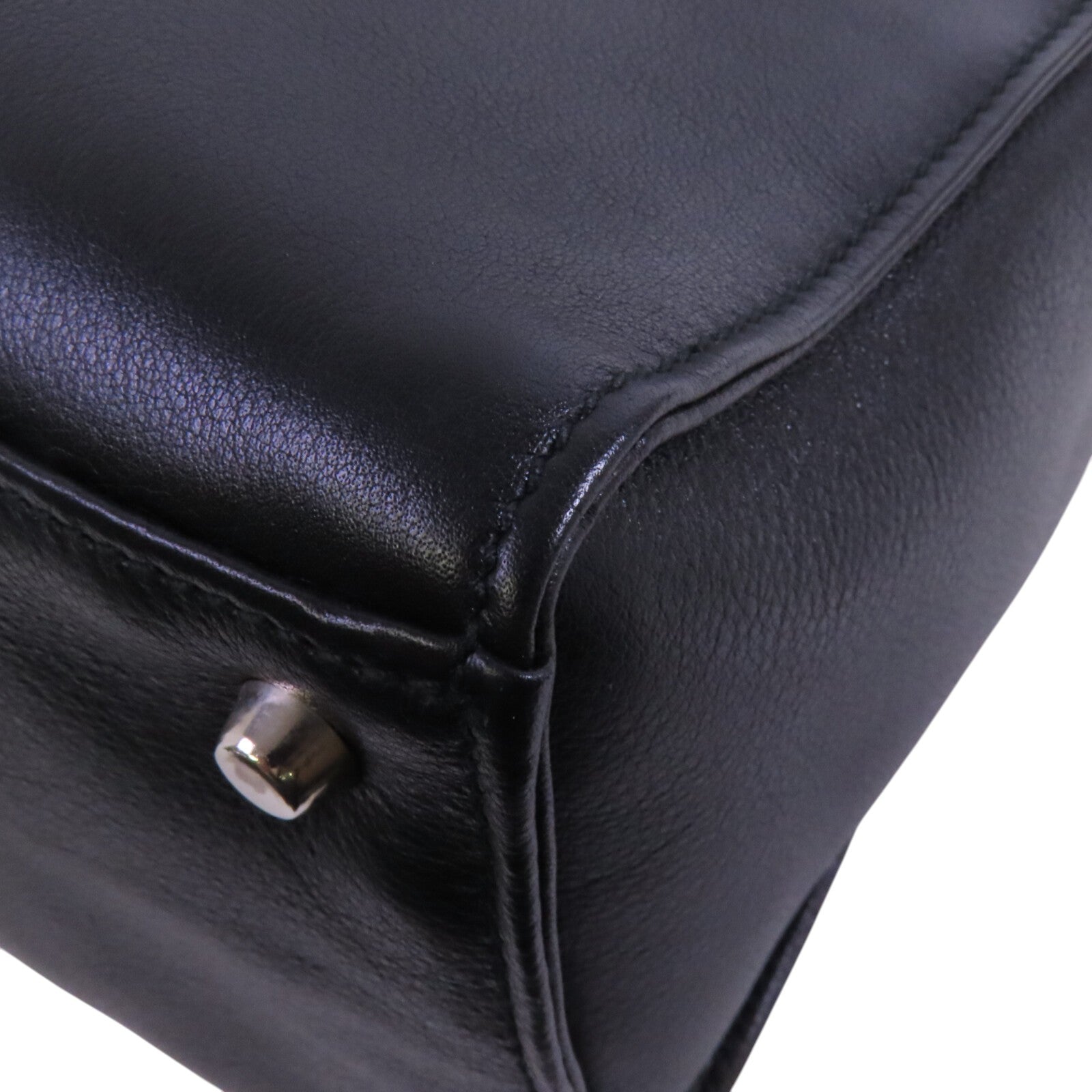 VERSACE 牛皮皮革Shoulder Bag銀扣肩背袋