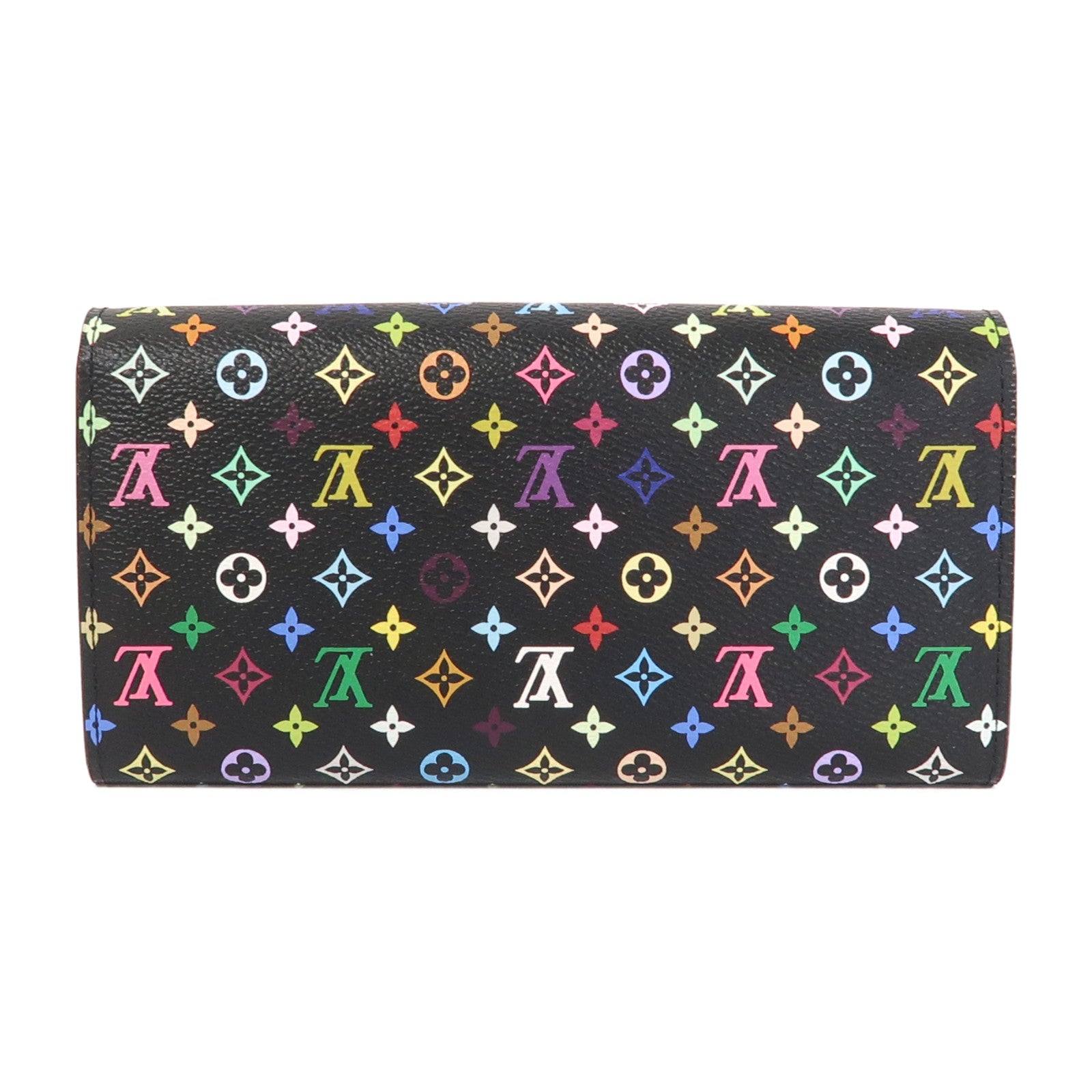 LOUIS VUITTON Monogram Multicolore Portefeuille Sarah Long Wallet金扣長錢包黑色