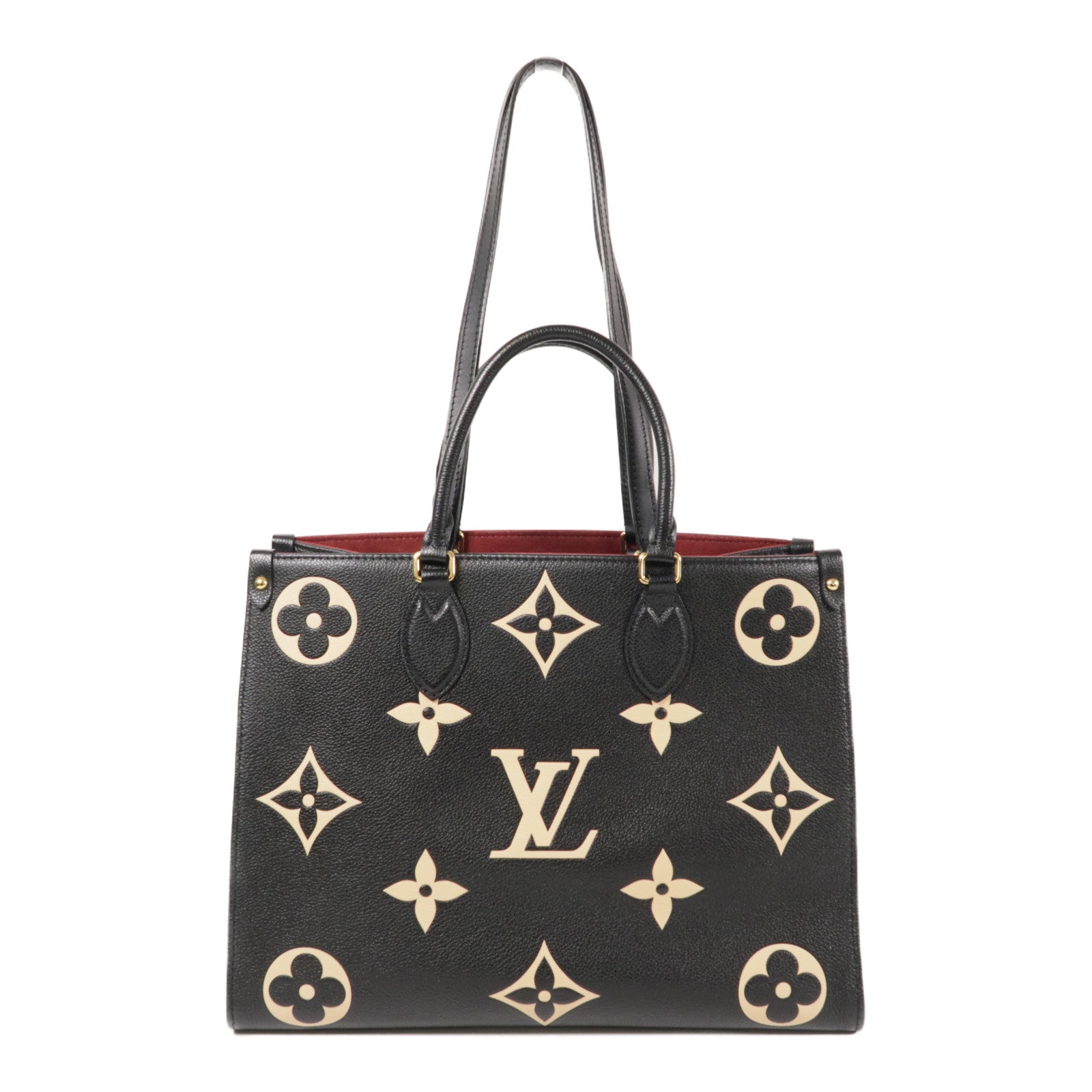 LOUIS VUITTON Monogram Empreinte OnTheGo MM金扣手挽肩背兩用袋