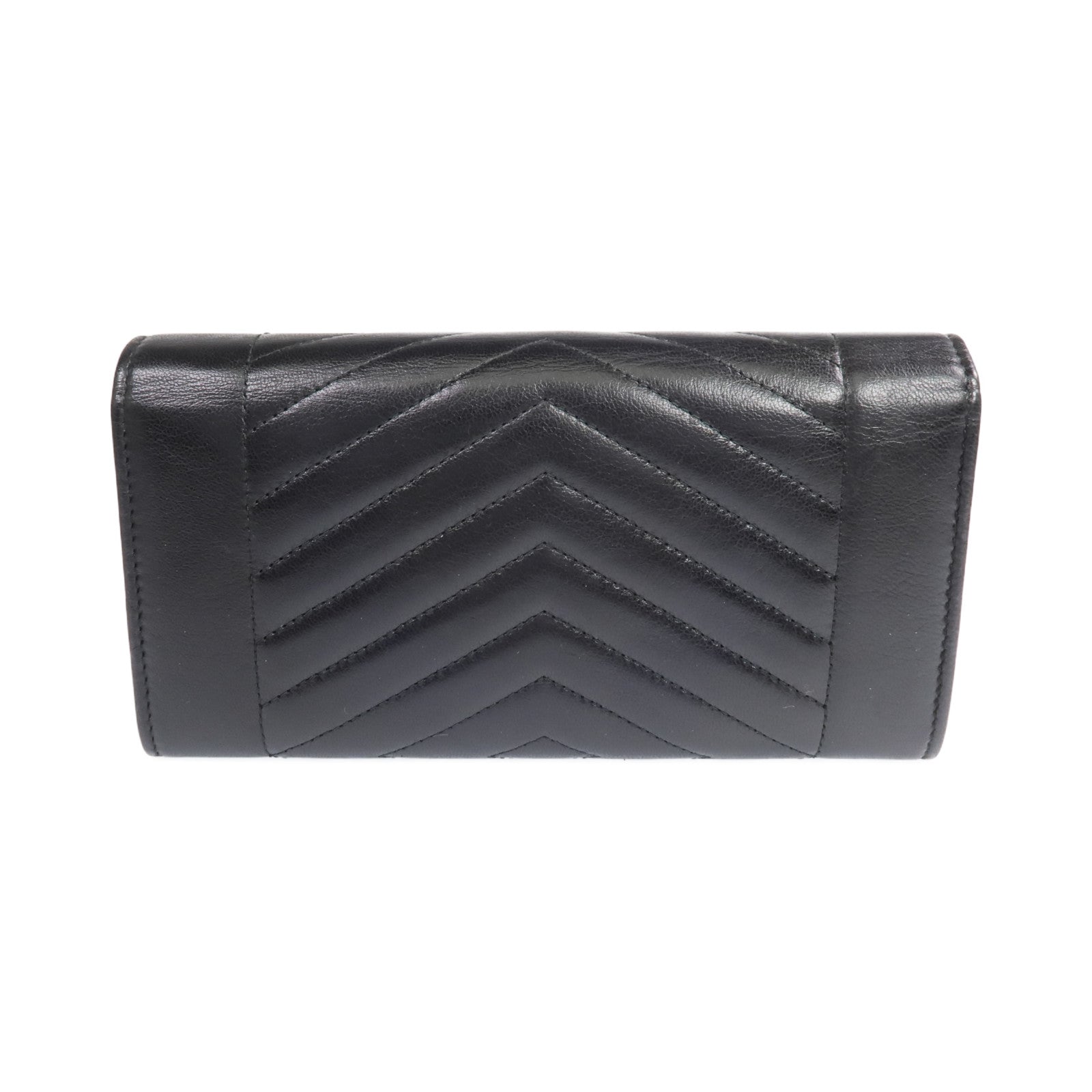 CHANEL 牛皮皮革Long Wallet金扣錢包