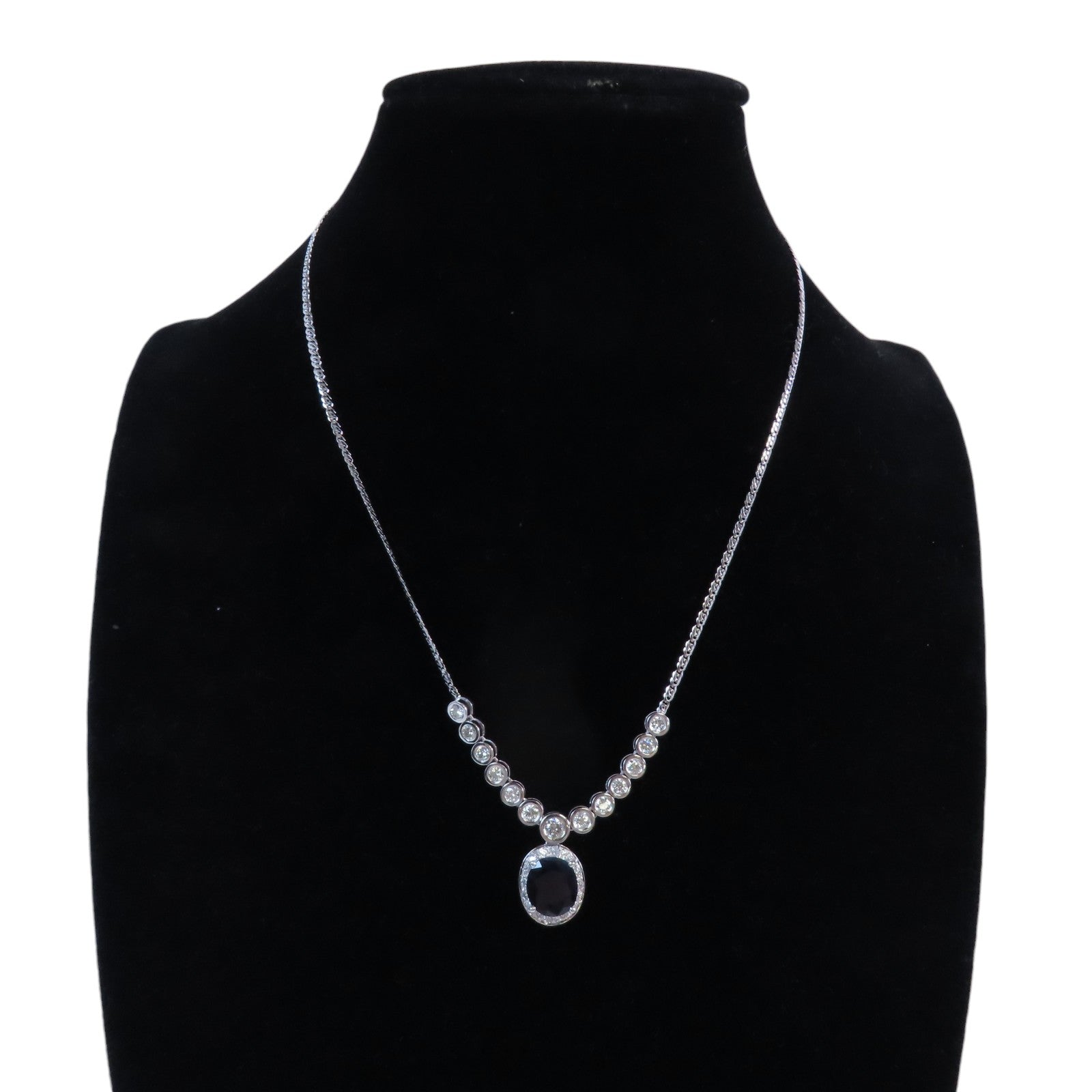 JEWELRY 18K白金Diamond Composite Stone Necklace鑽石/合成石項鏈