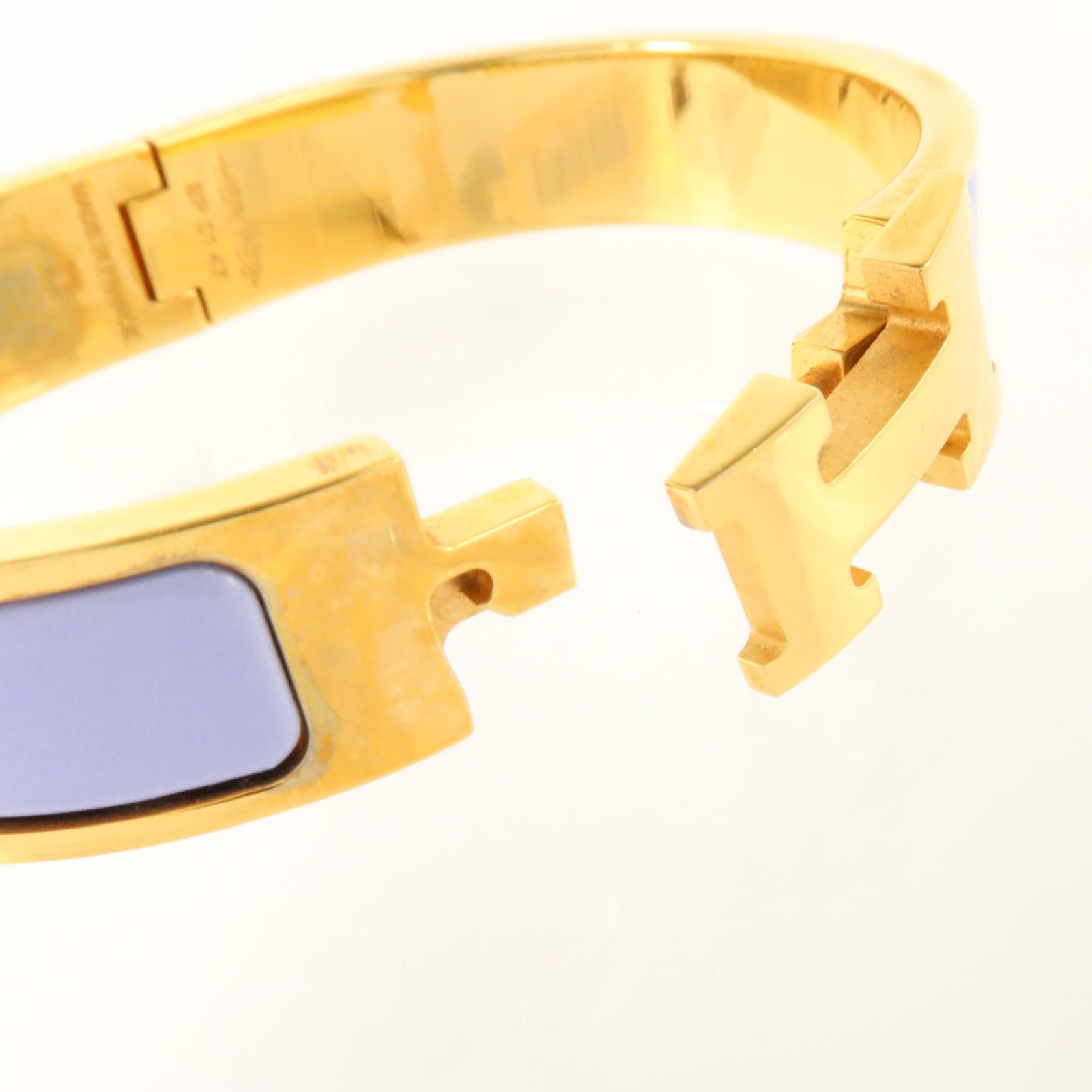 HERMES 金屬/琺瑯Clic-H Bracelet金扣手鏈