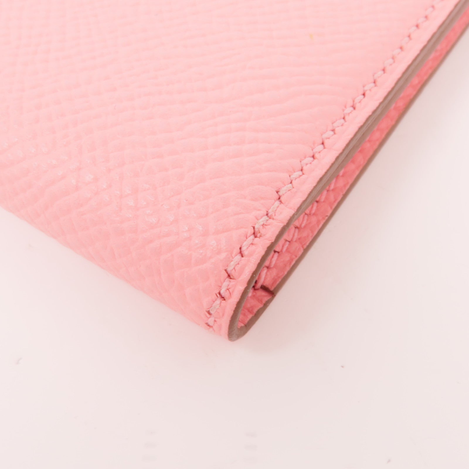 HERMES Epsom皮革Bearn Wallet金扣長錢包Pink