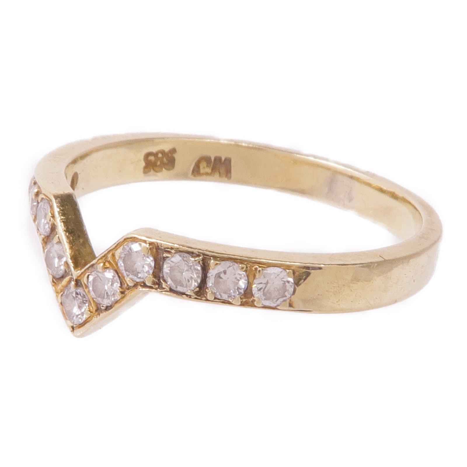 JEWELRY 【激減優惠】14K黃金Diamond Ring鑽石戒指US#5.75