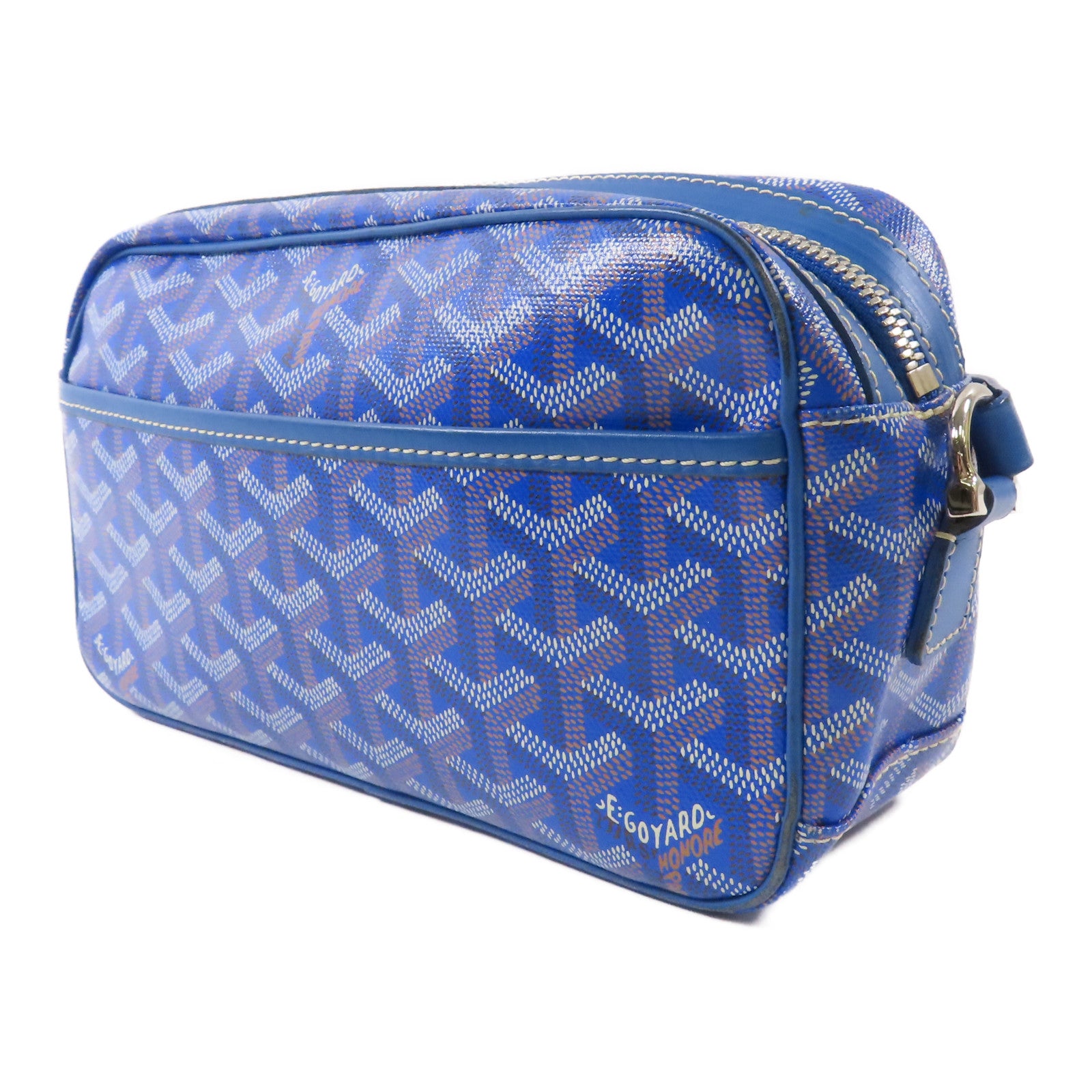 GOYARD 塗層帆布Sac Cap Vert銀扣肩背袋