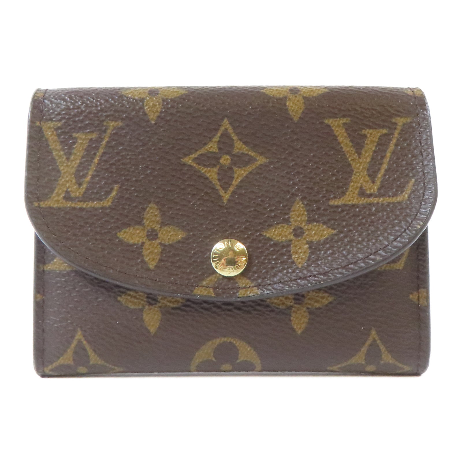 LOUIS VUITTON Monogram Rosalie金扣卡片套啡色