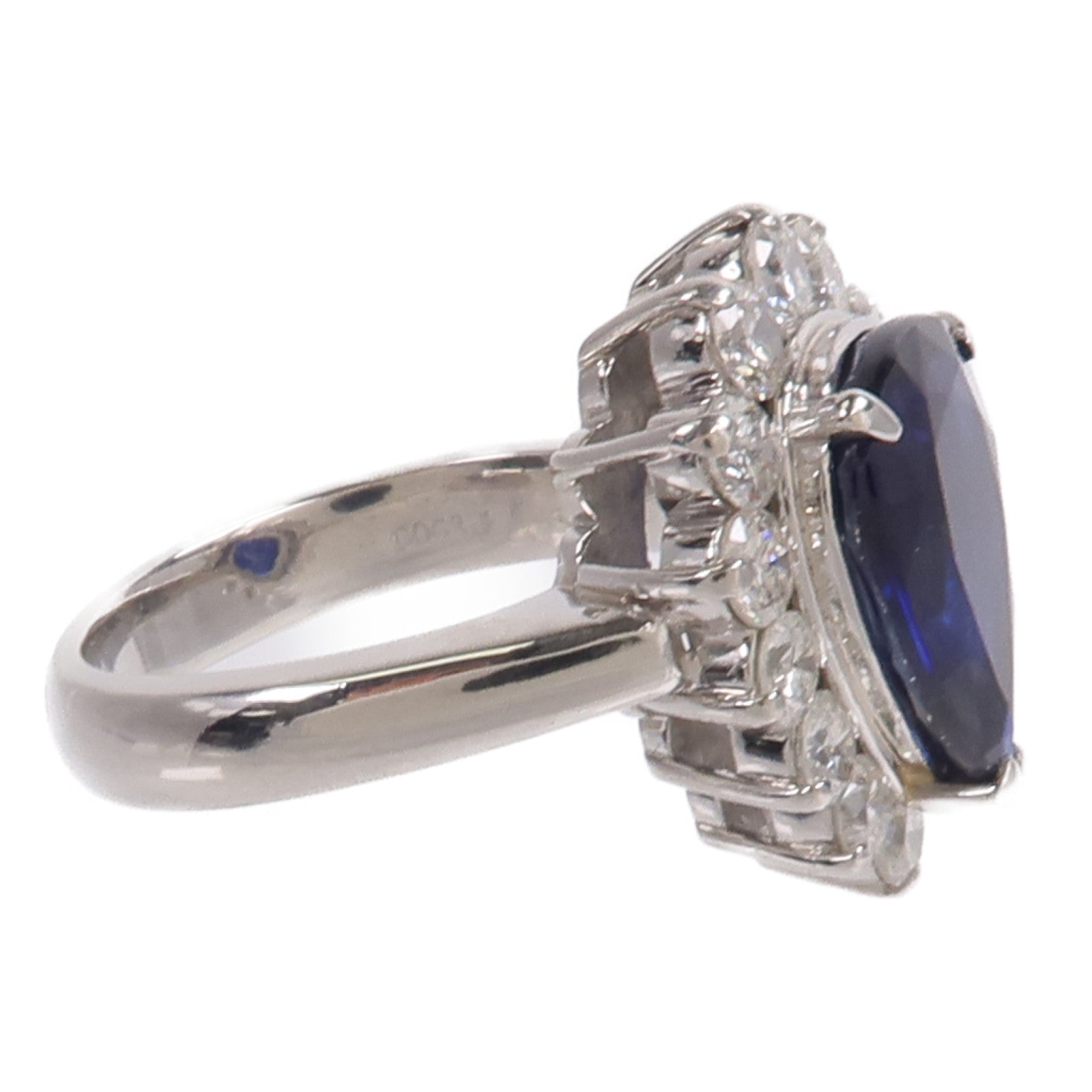 JEWELRY PT900鉑金Sapphire Diamond Ring藍寶石/鑽石戒指