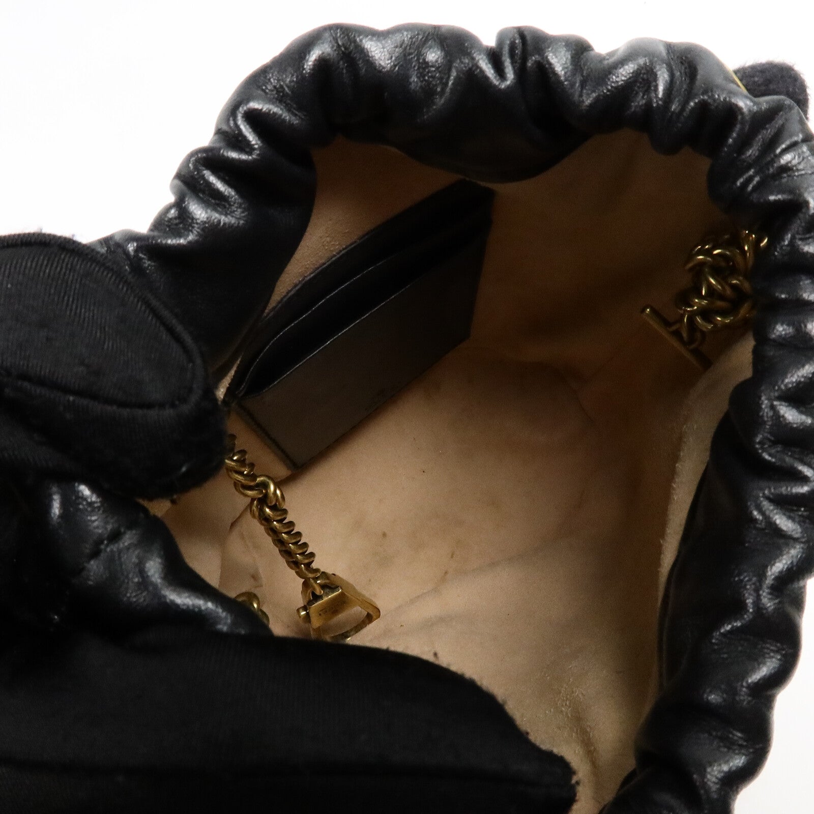 GUCCI 牛皮皮革GG Marmont Mini Bucket Bag鏈帶肩背袋