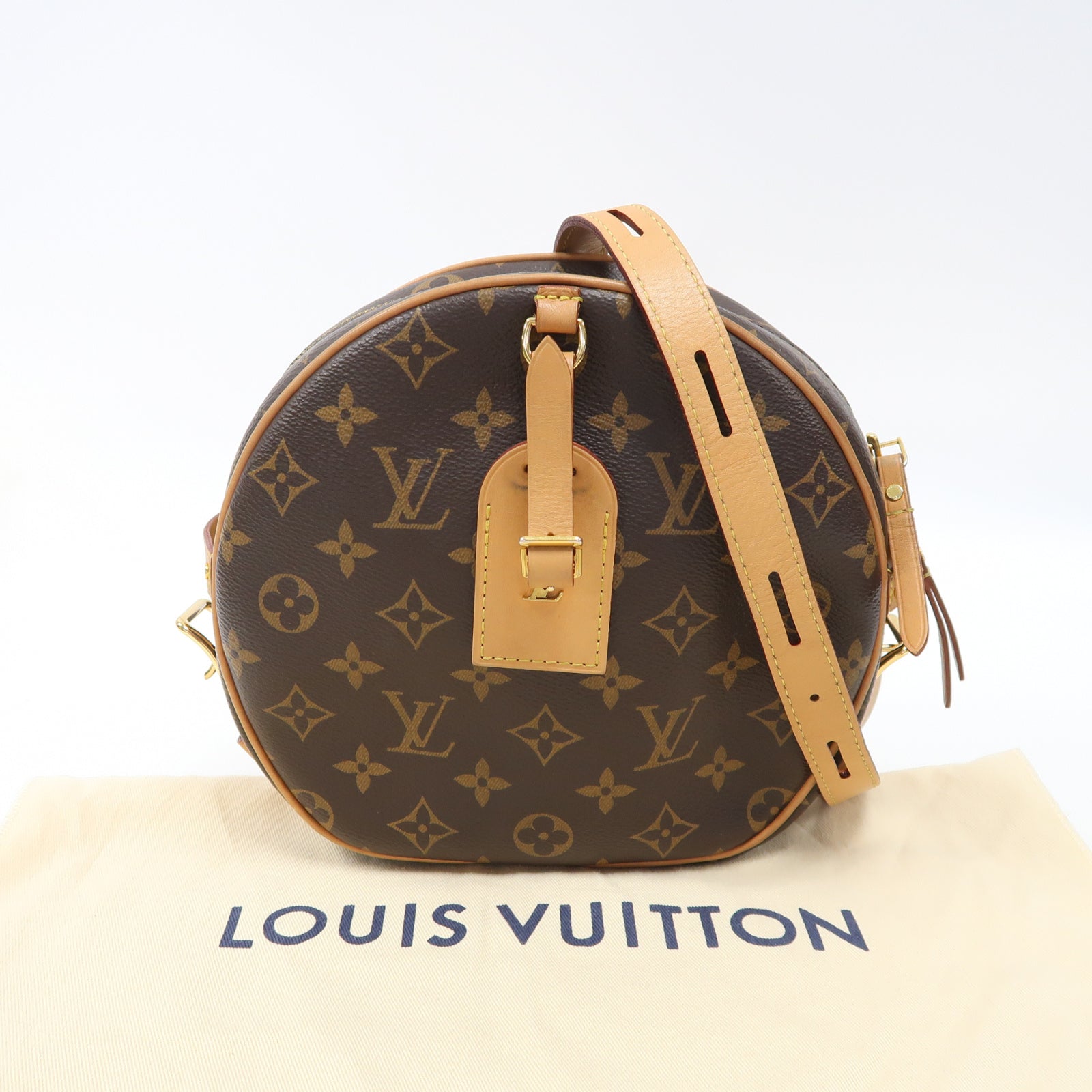 LOUIS VUITTON Monogram Boite Chapeau Souple MM金扣手挽袋啡色
