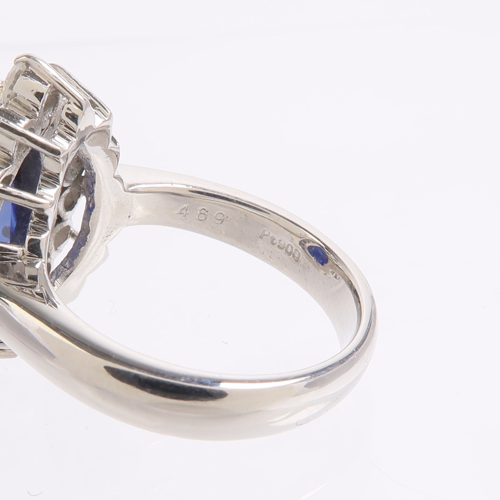 JEWELRY PT900鉑金Sapphire Diamond Ring藍寶石/鑽石戒指