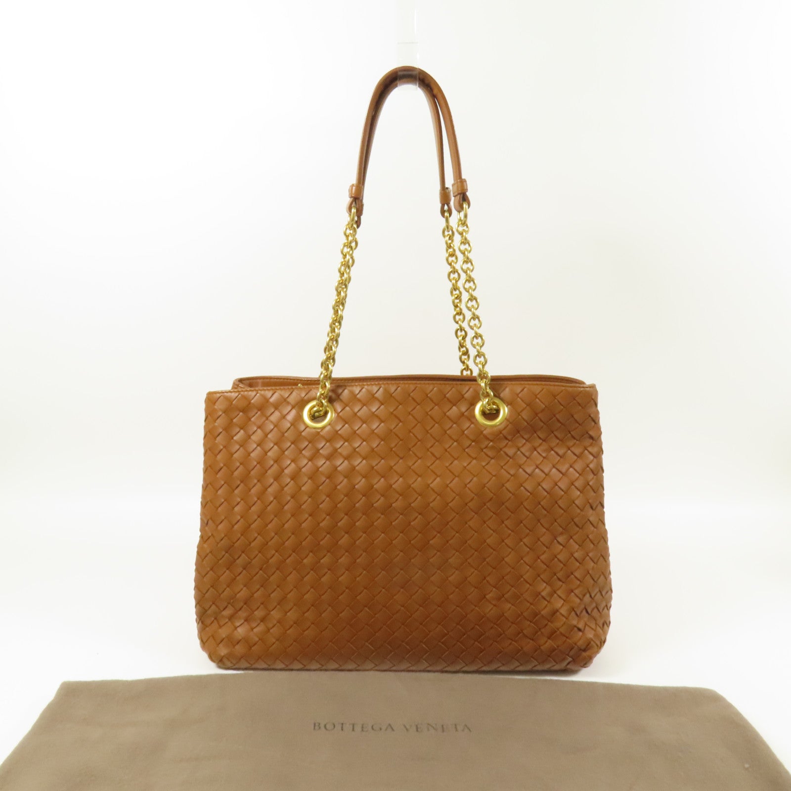 BOTTEGA VENETA 羊皮皮革Chain Shoulder金扣肩背袋