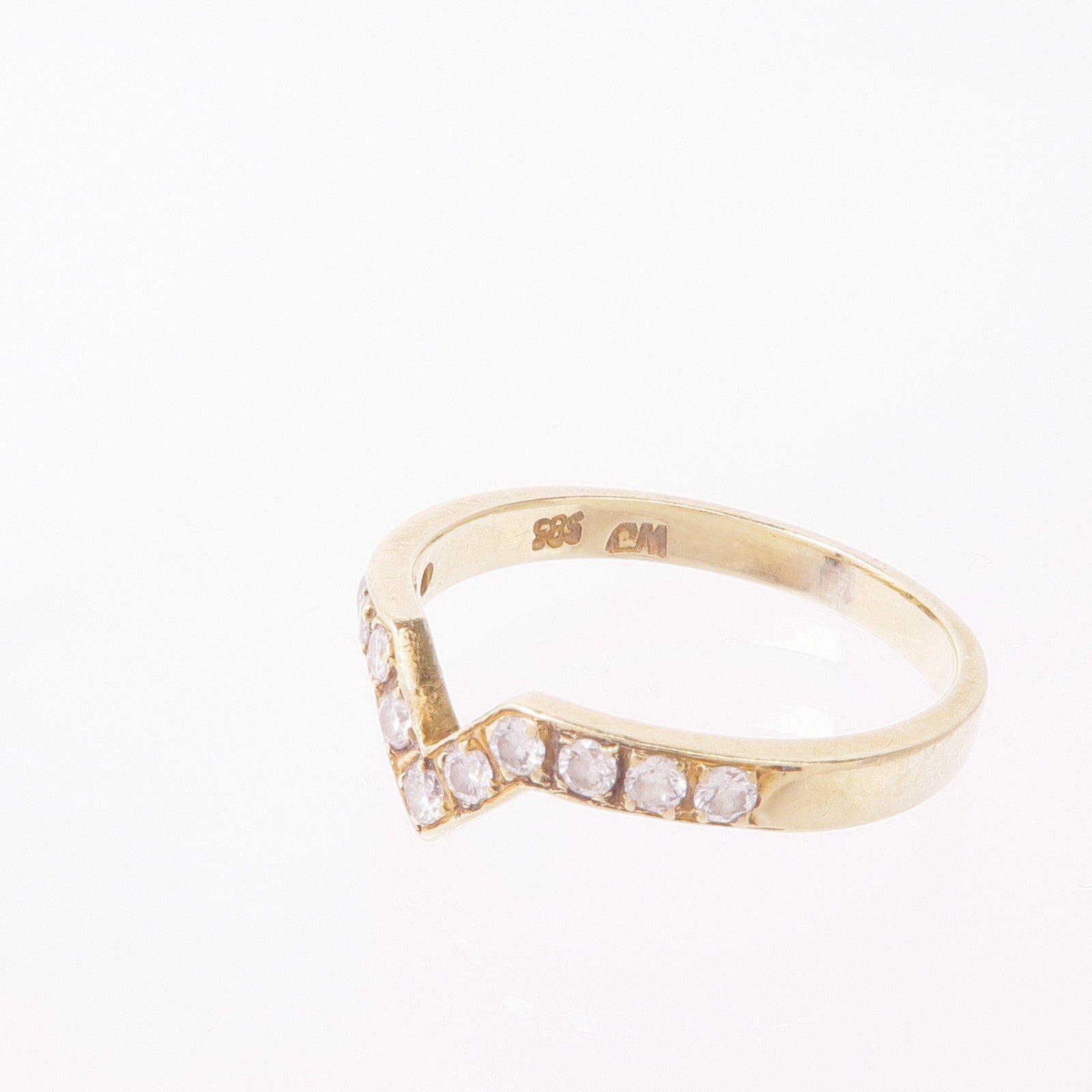 JEWELRY 【激減優惠】14K黃金Diamond Ring鑽石戒指US#5.75