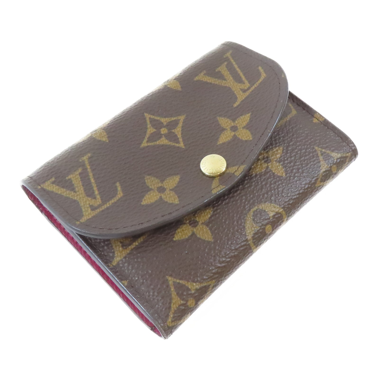 LOUIS VUITTON Monogram Rosalie金扣卡片套啡色