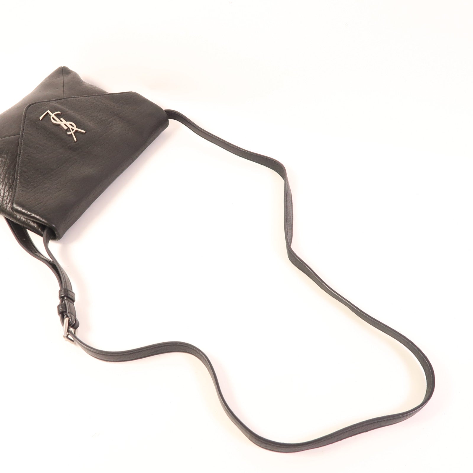 YVES SAINT LAURENT 牛皮皮革Sac De Jeur銀扣肩背袋