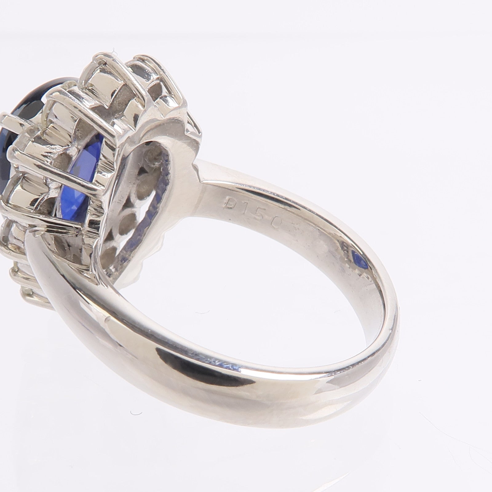 JEWELRY PT900鉑金Sapphire Diamond Ring藍寶石/鑽石戒指
