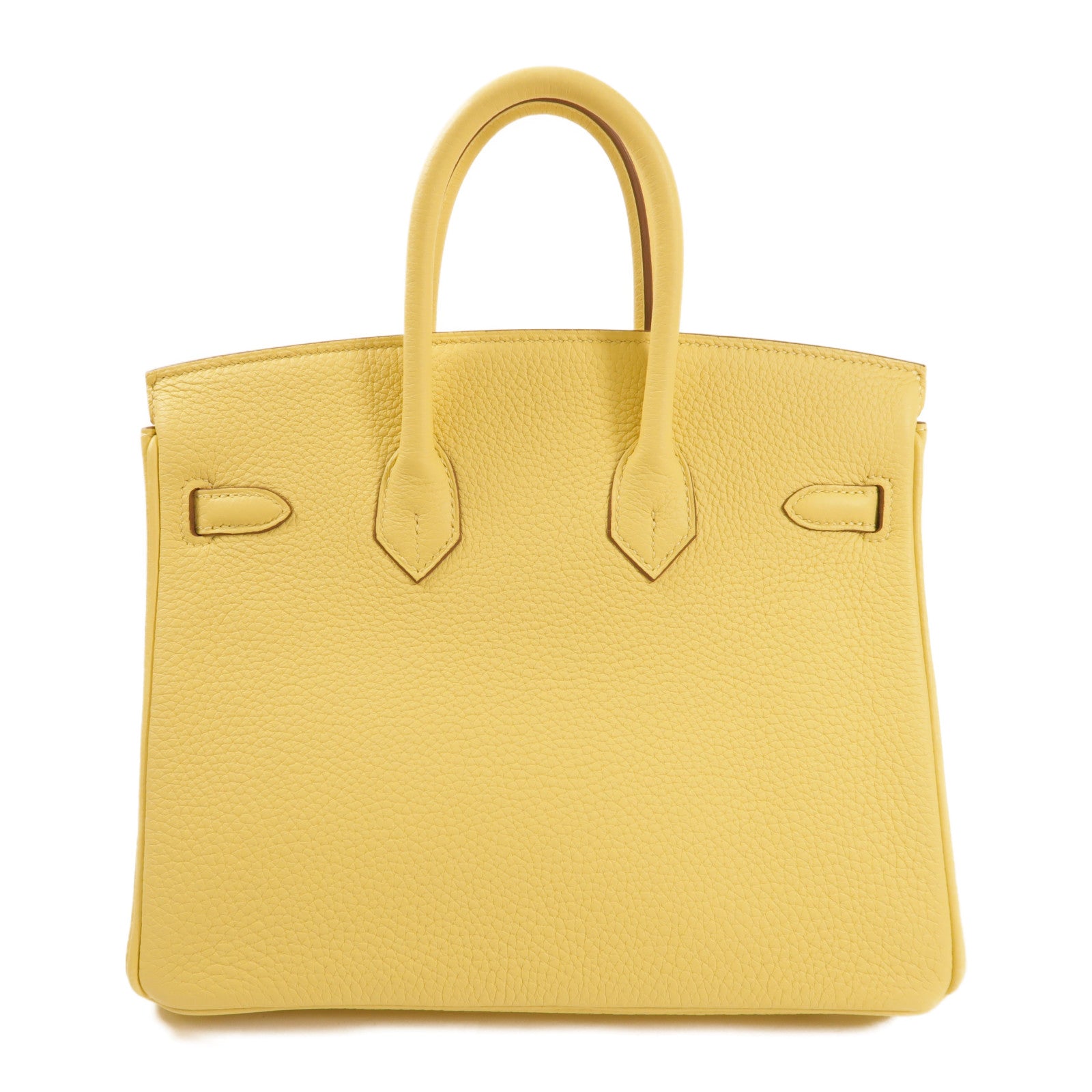 HERMES Togo皮革Birkin 25銀扣手挽袋Jaune Poussin