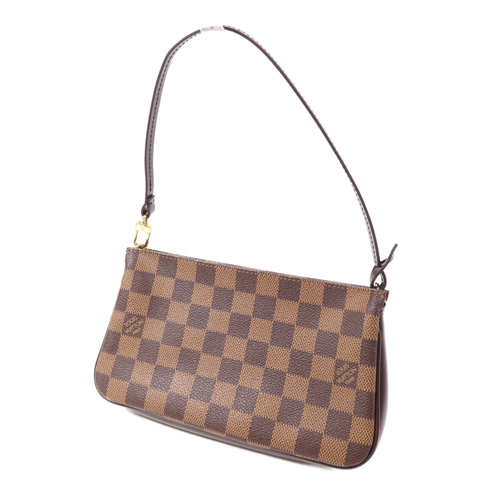 LOUIS VUITTON Damier Pochette Accessories金扣肩背袋