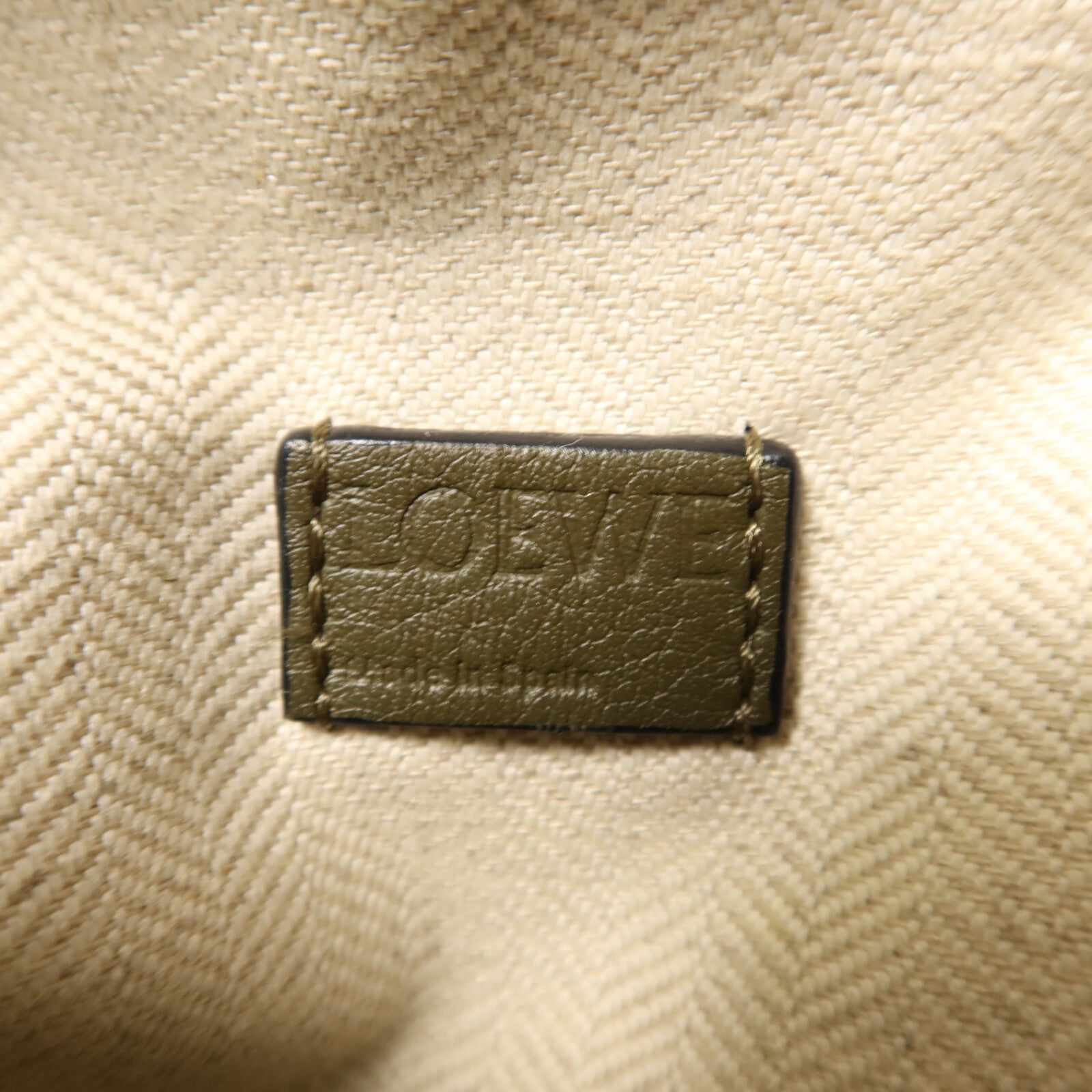 LOEWE 牛皮皮革Mini Puzzle金扣手挽肩背兩用袋