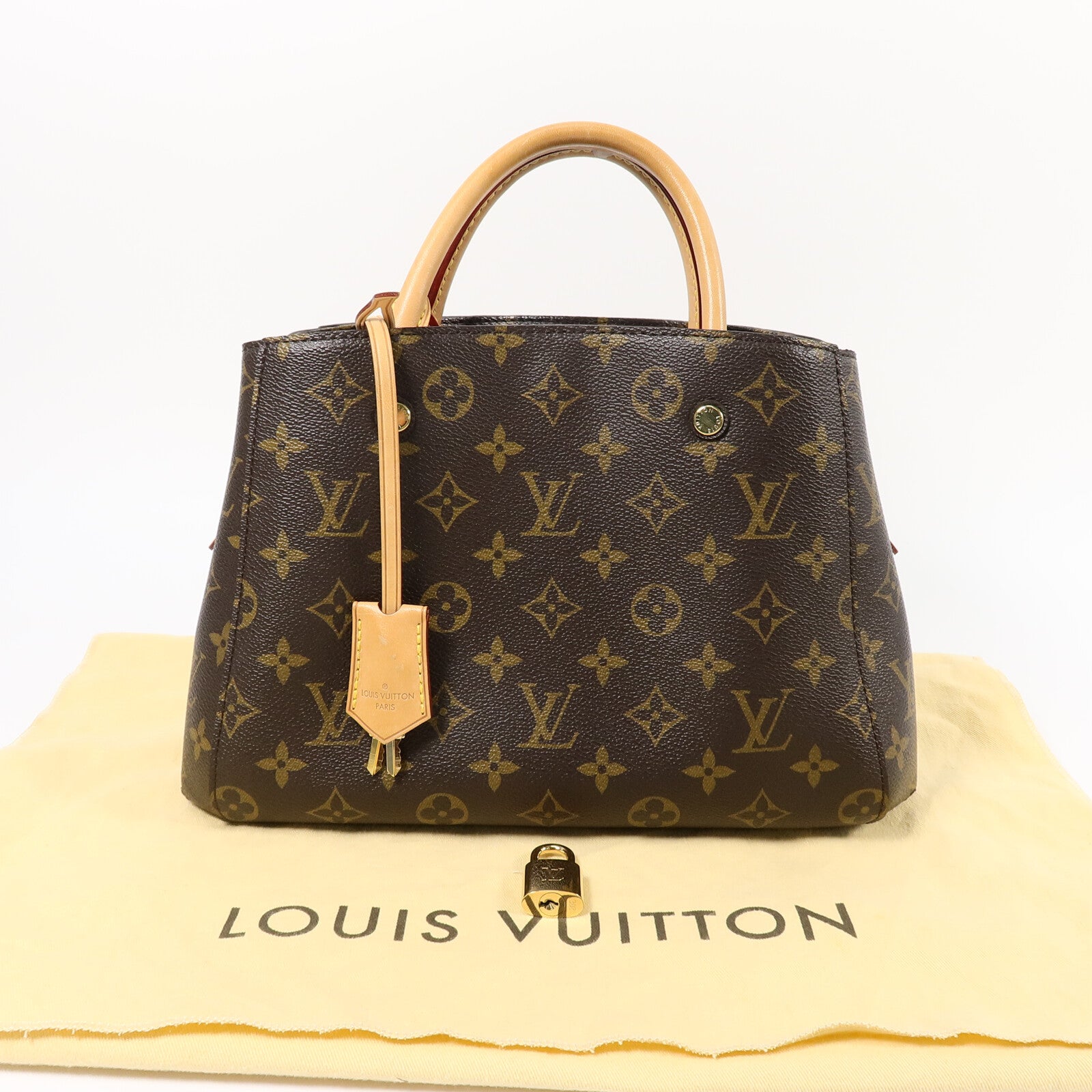 LOUIS VUITTON Monogram Montaigne MM手挽肩背兩用袋