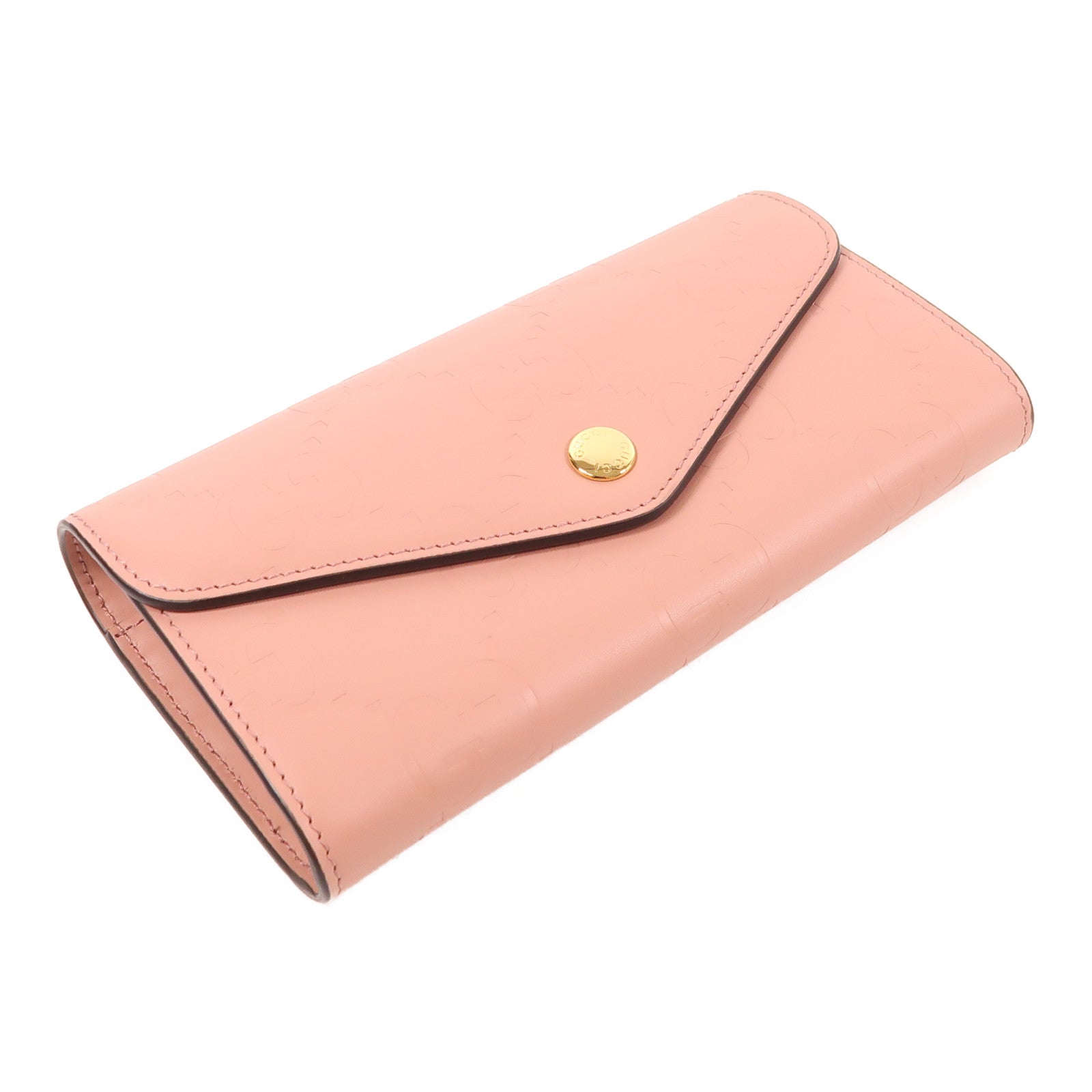 GUCCI 牛皮皮革Long Wallet金扣長錢包