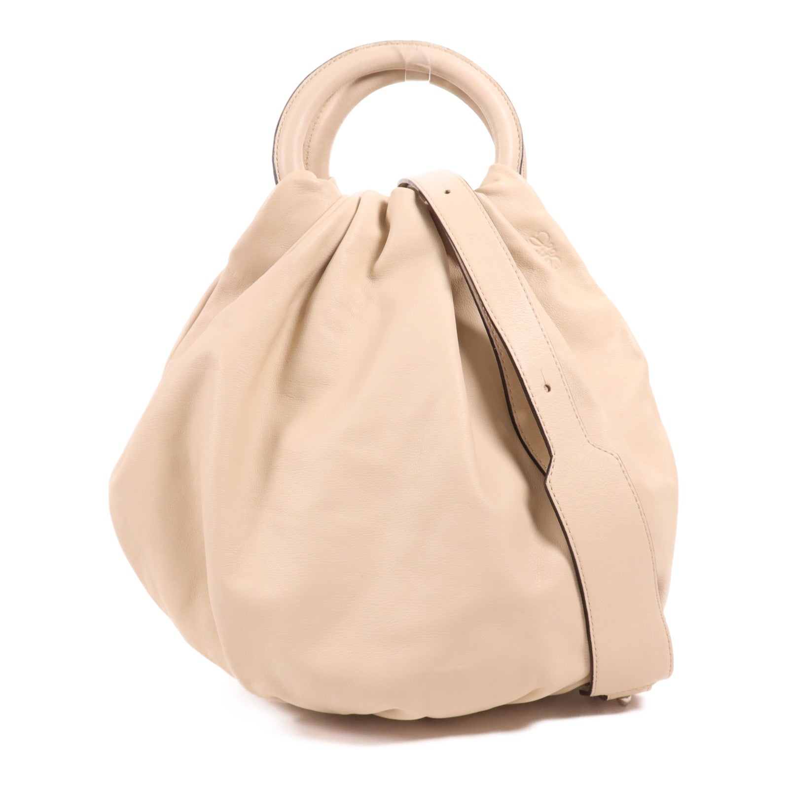 LOEWE 【激減優惠】皮革Bounce Bag銀扣手挽肩背兩用袋