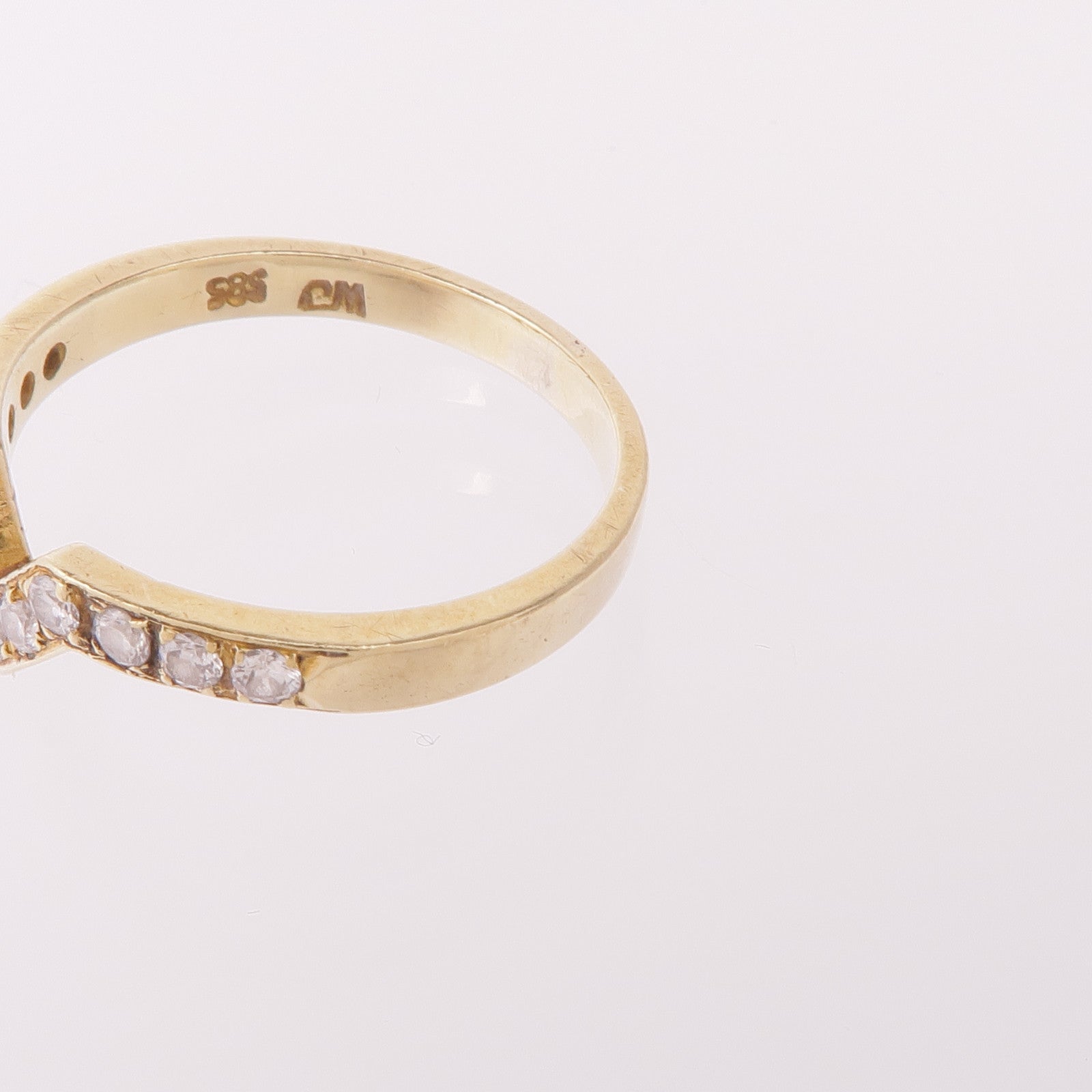 JEWELRY 【激減優惠】14K黃金Diamond Ring鑽石戒指US#5.75
