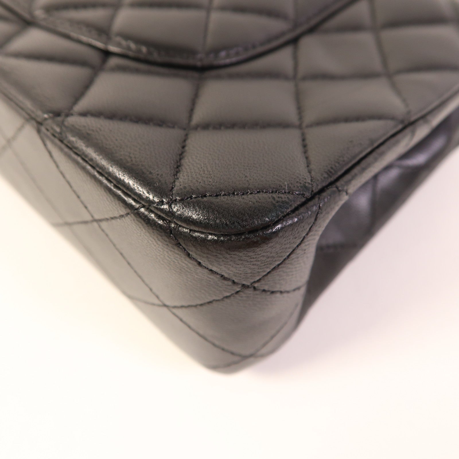 CHANEL 羊皮皮革Classic 25銀扣鏈帶肩背袋