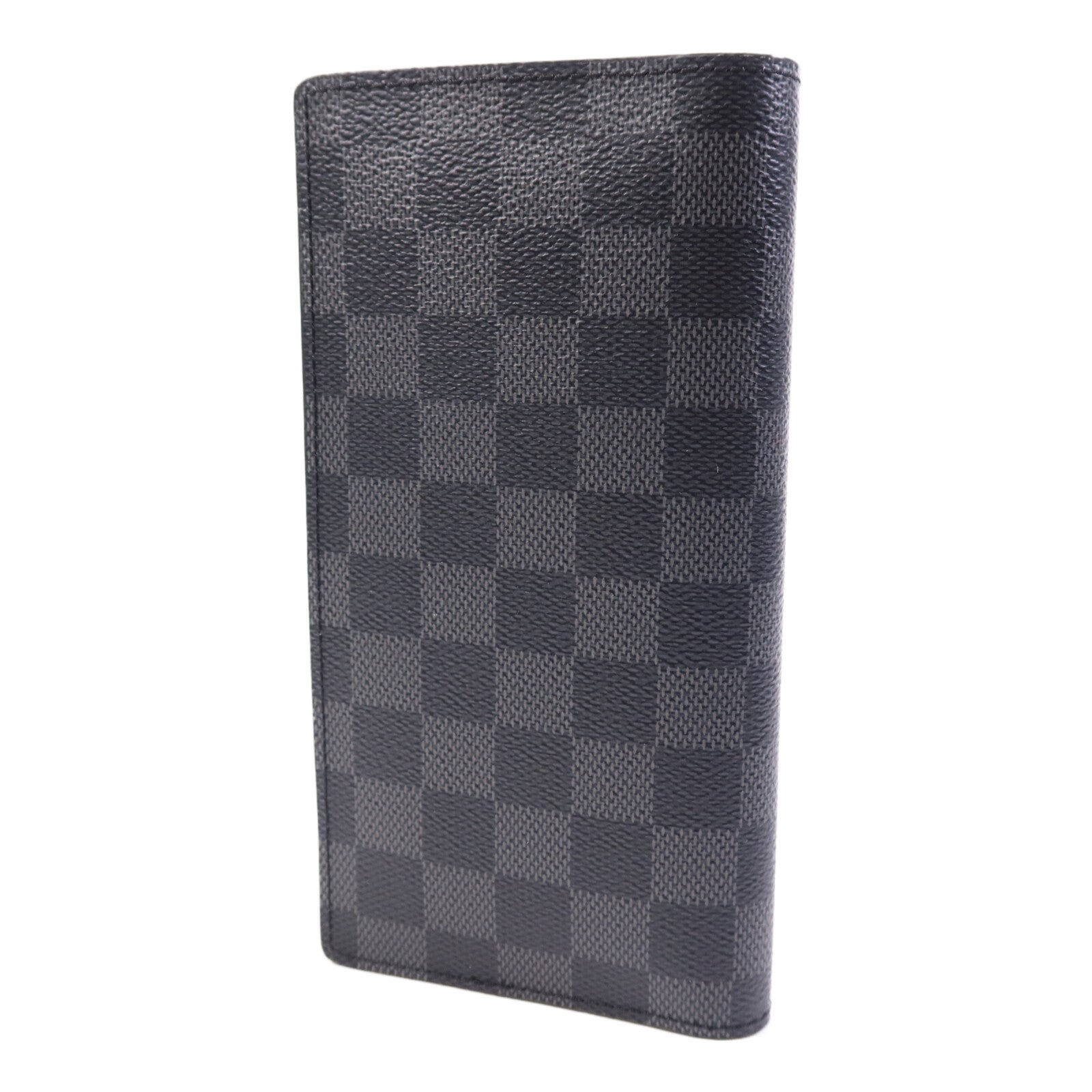 LOUIS VUITTON Damier Graphite Brazza銀扣長錢包