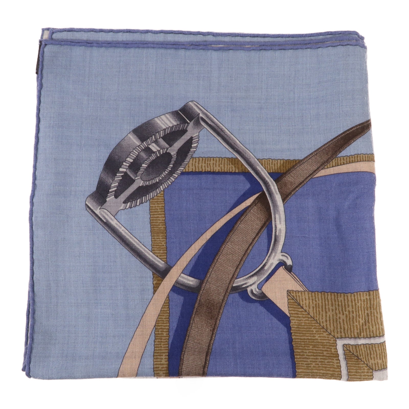HERMES 羊絨Scarf圍巾Blue