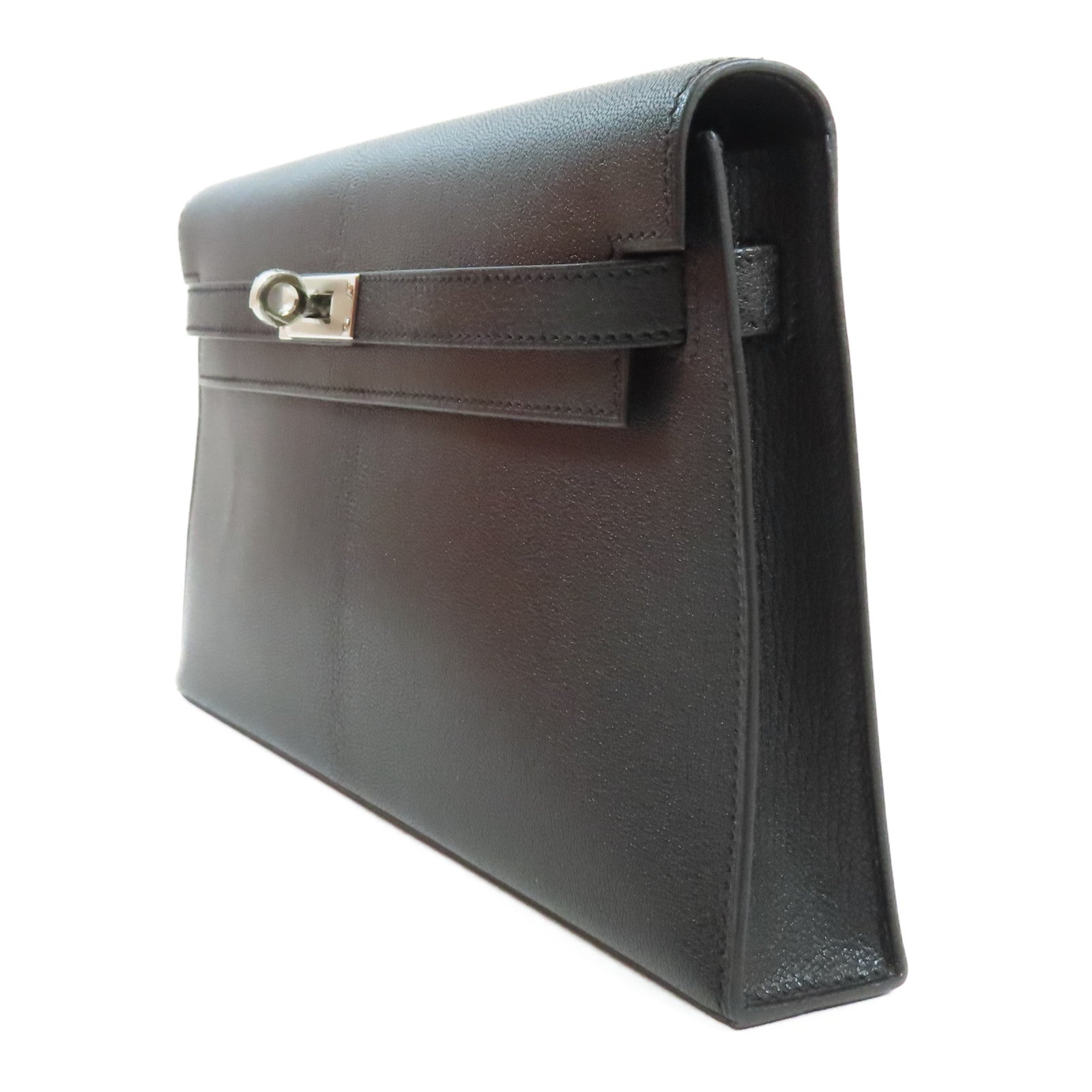 HERMES【激減優惠】 Ardennes皮革Kelly Elan銀扣肩背袋