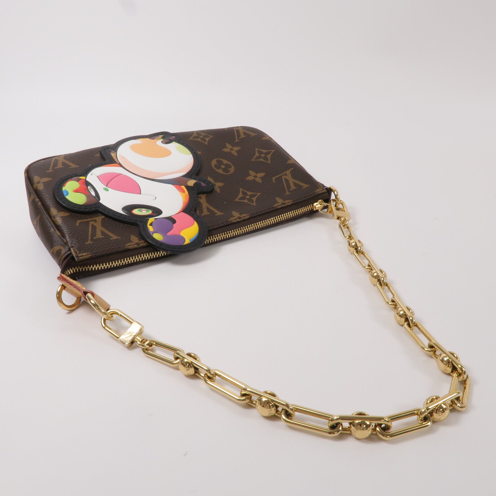LOUIS VUITTON Monogram LV x TM Pochette Accessoires鏈帶手挽袋